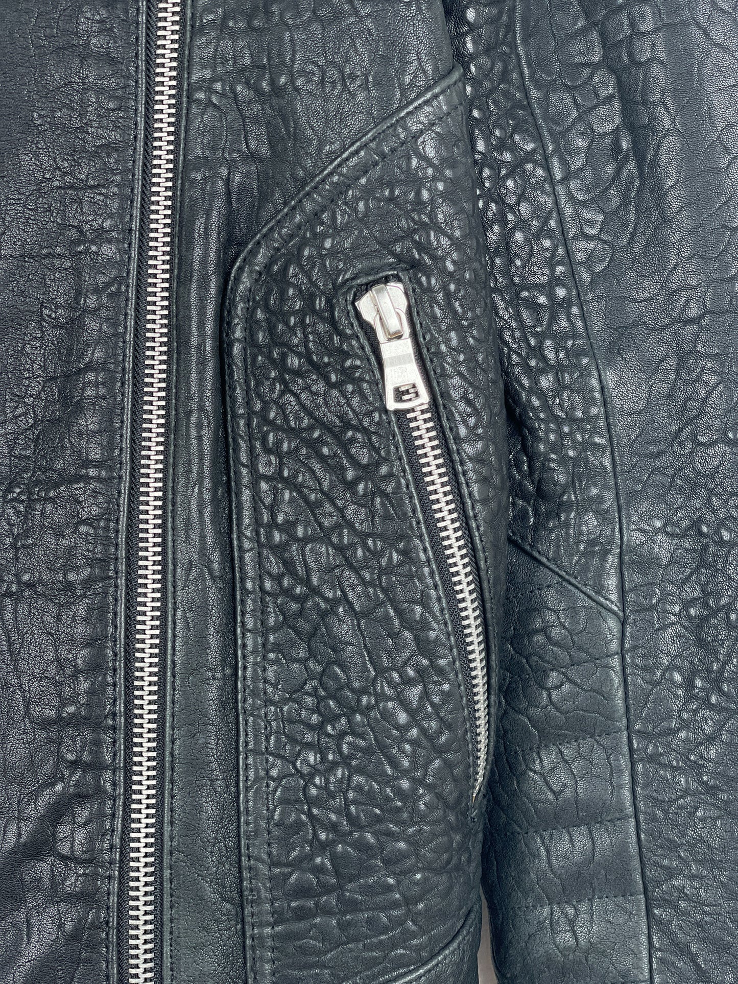 Balmain x H&M AW15 Double-Zipper Biker Leather Jacket