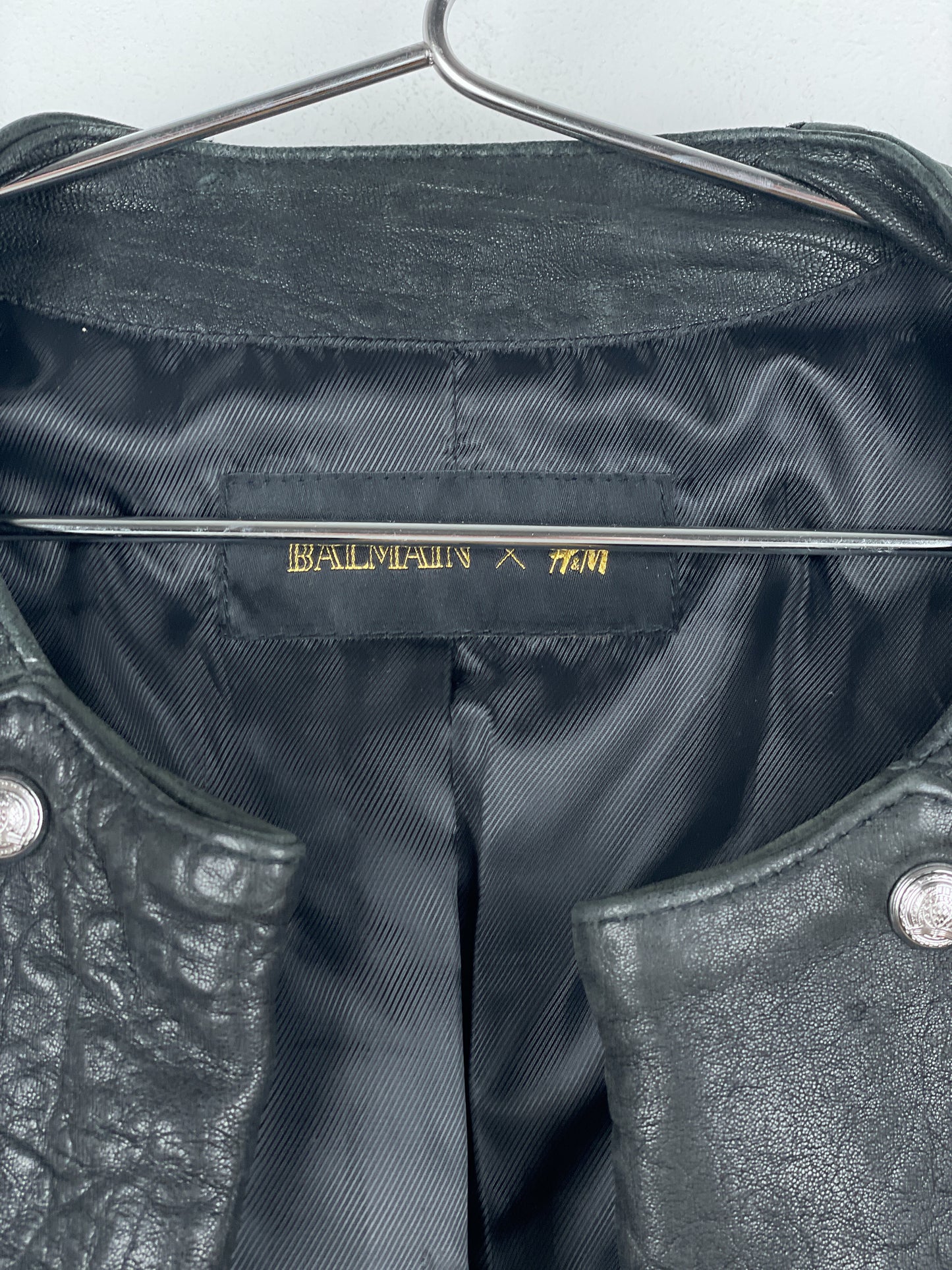 Balmain x H&M AW15 Double-Zipper Biker Leather Jacket
