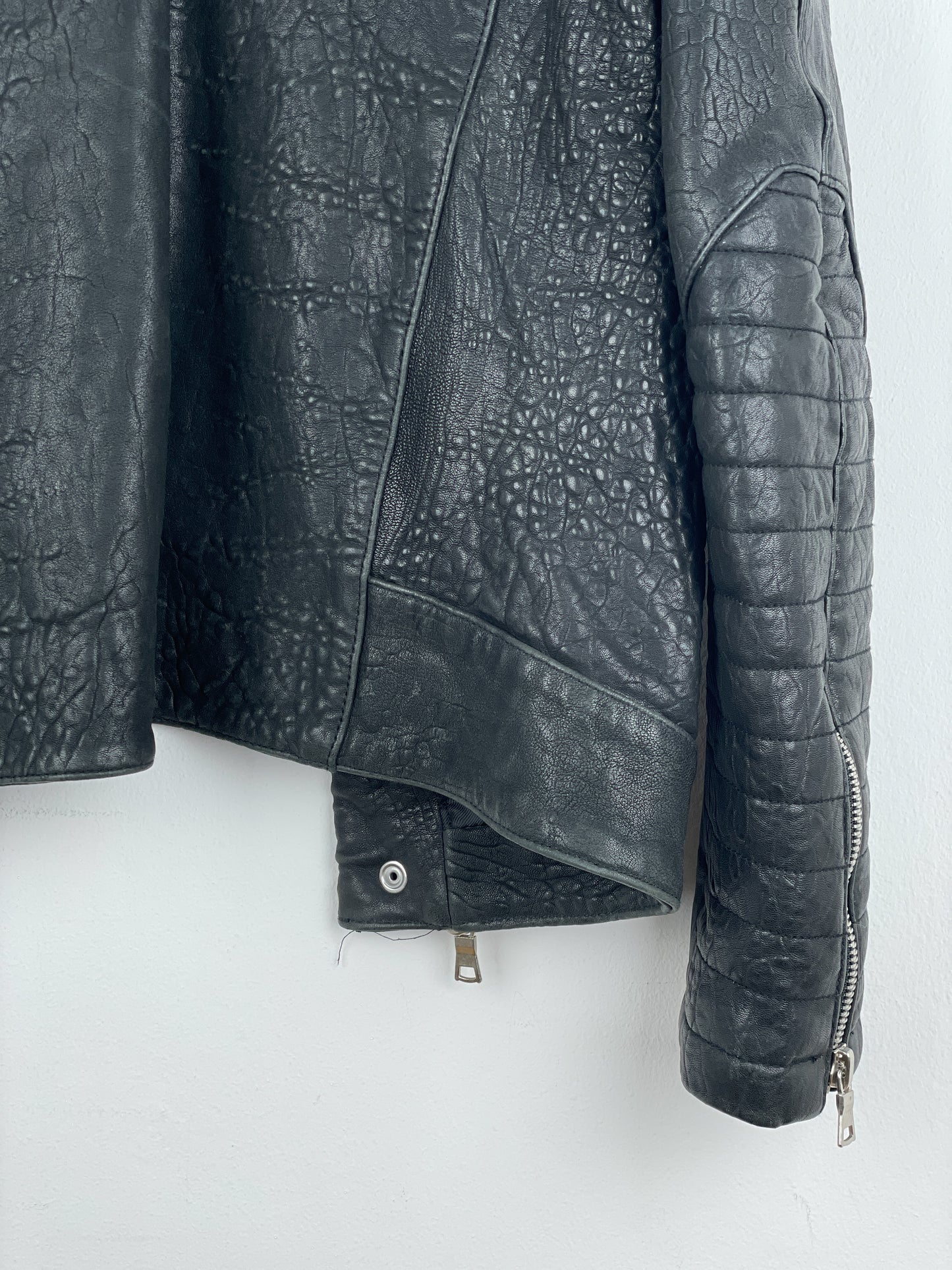 Balmain x H&M AW15 Double-Zipper Biker Leather Jacket