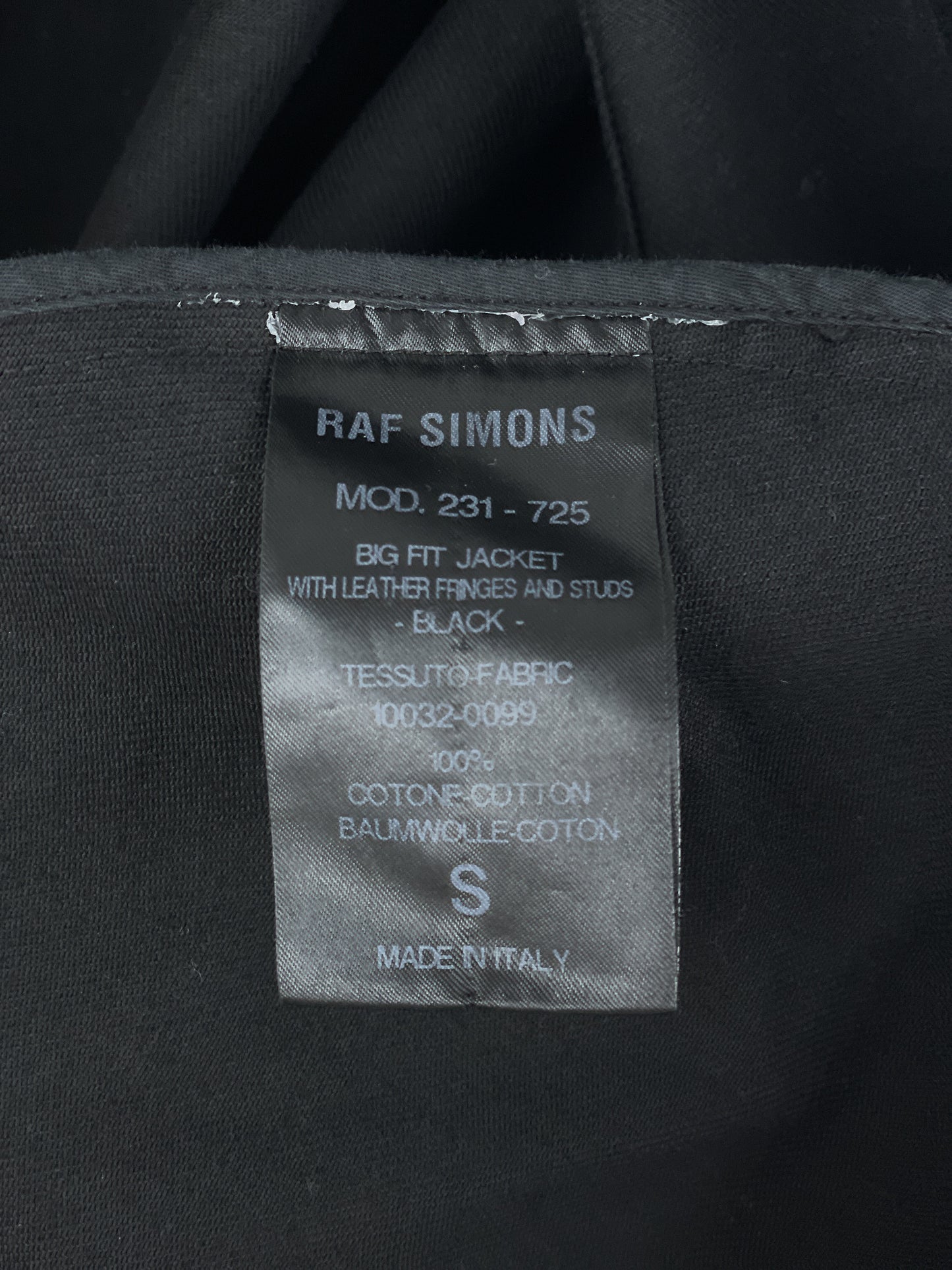 Raf Simons SS23 Big Fit Tassel Studded Denim Jacket