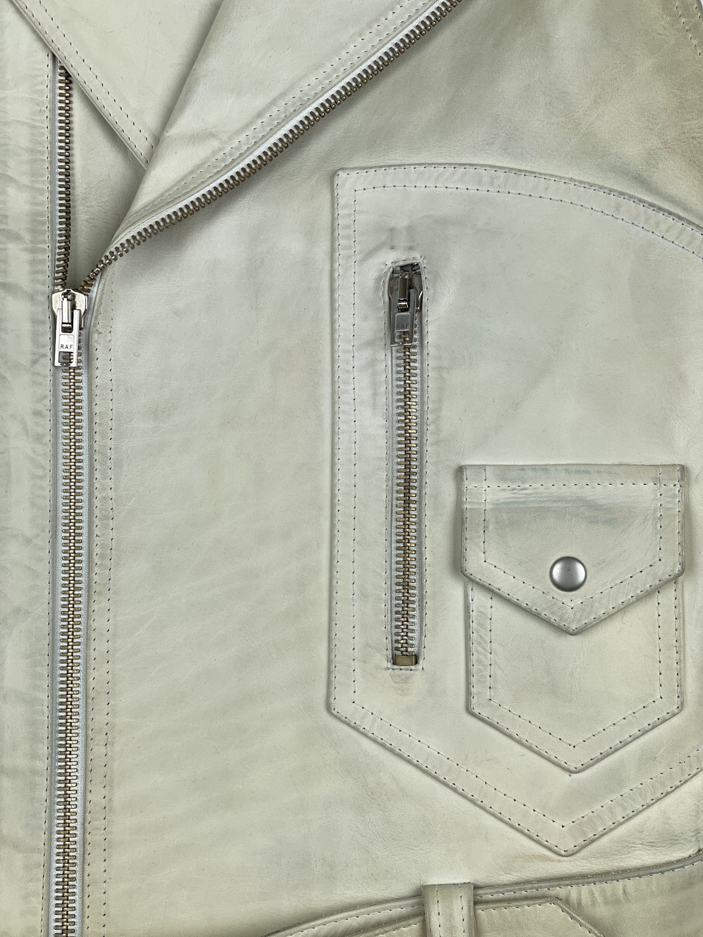 RAF by Raf Simons AW05 Sleeveless Leather Moto Biker Vest