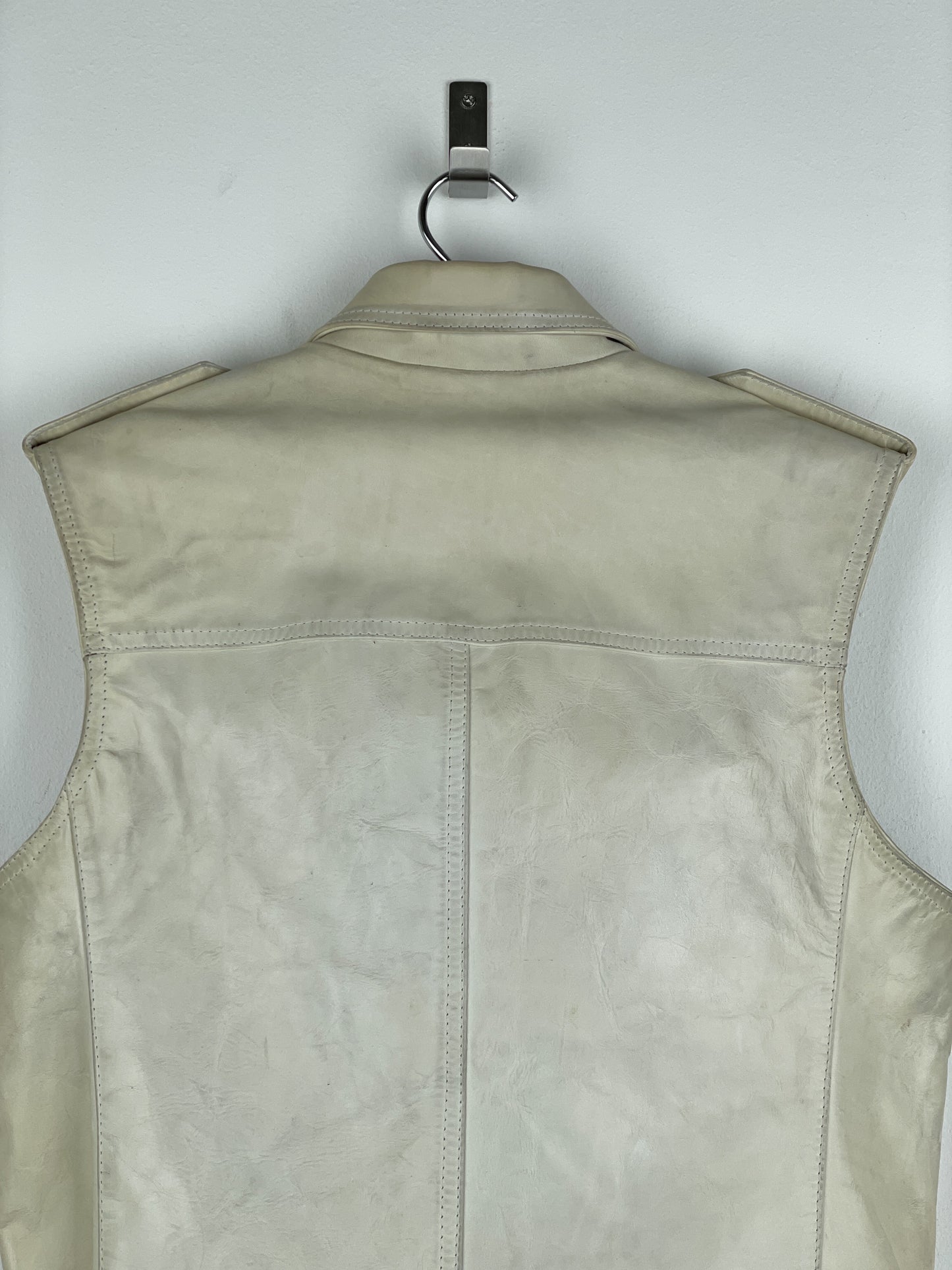 RAF by Raf Simons AW05 Sleeveless Leather Moto Biker Vest