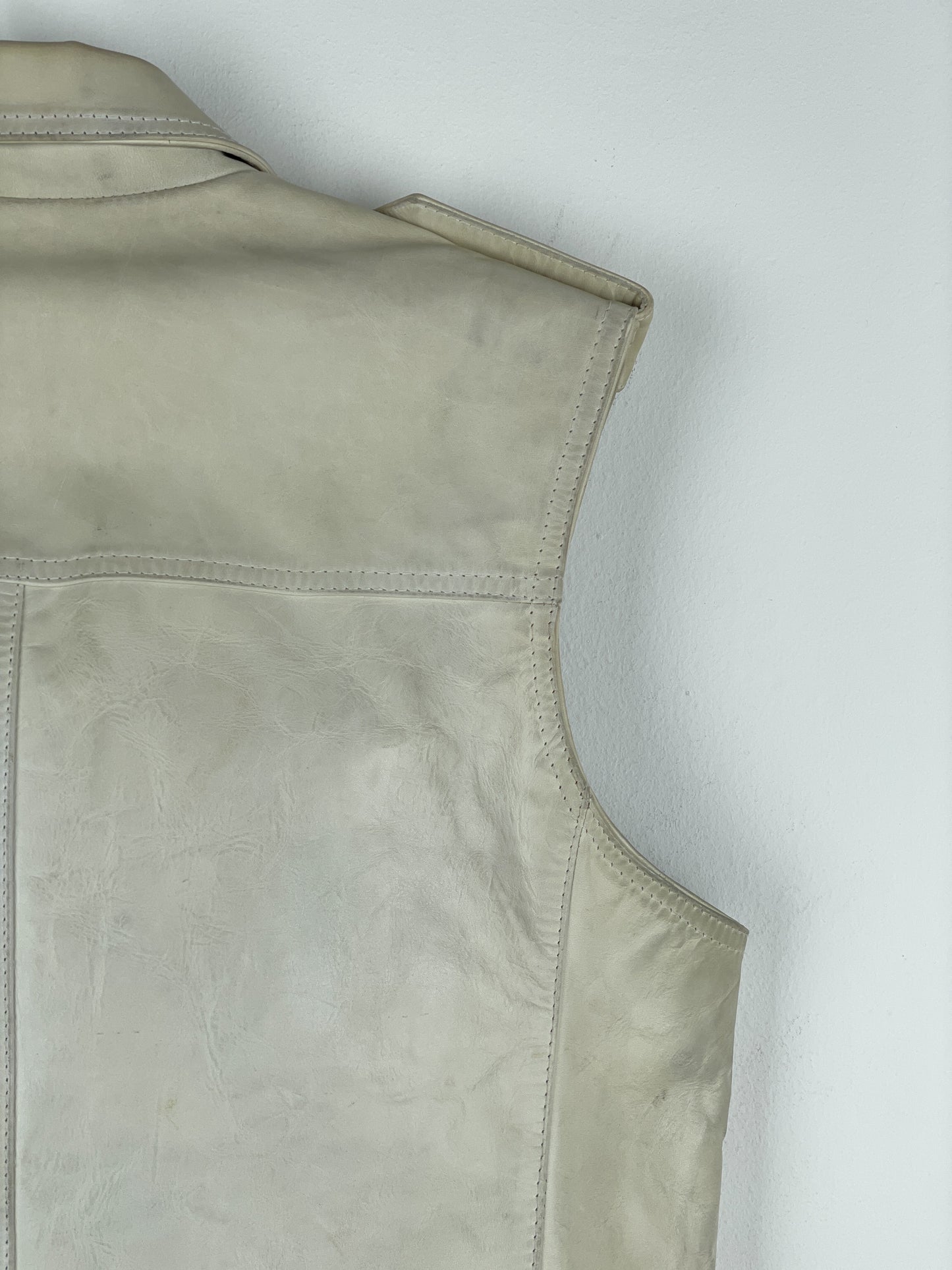 RAF by Raf Simons AW05 Sleeveless Leather Moto Biker Vest