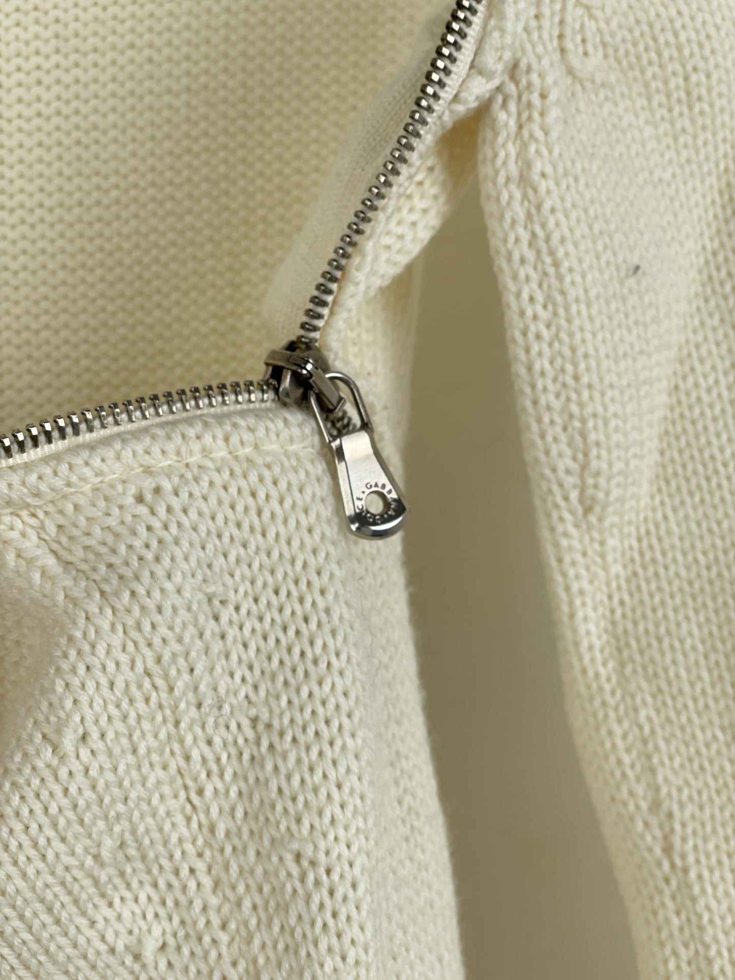 Dolce & Gabbana AW03 Spiral-Zip Knit Sweater