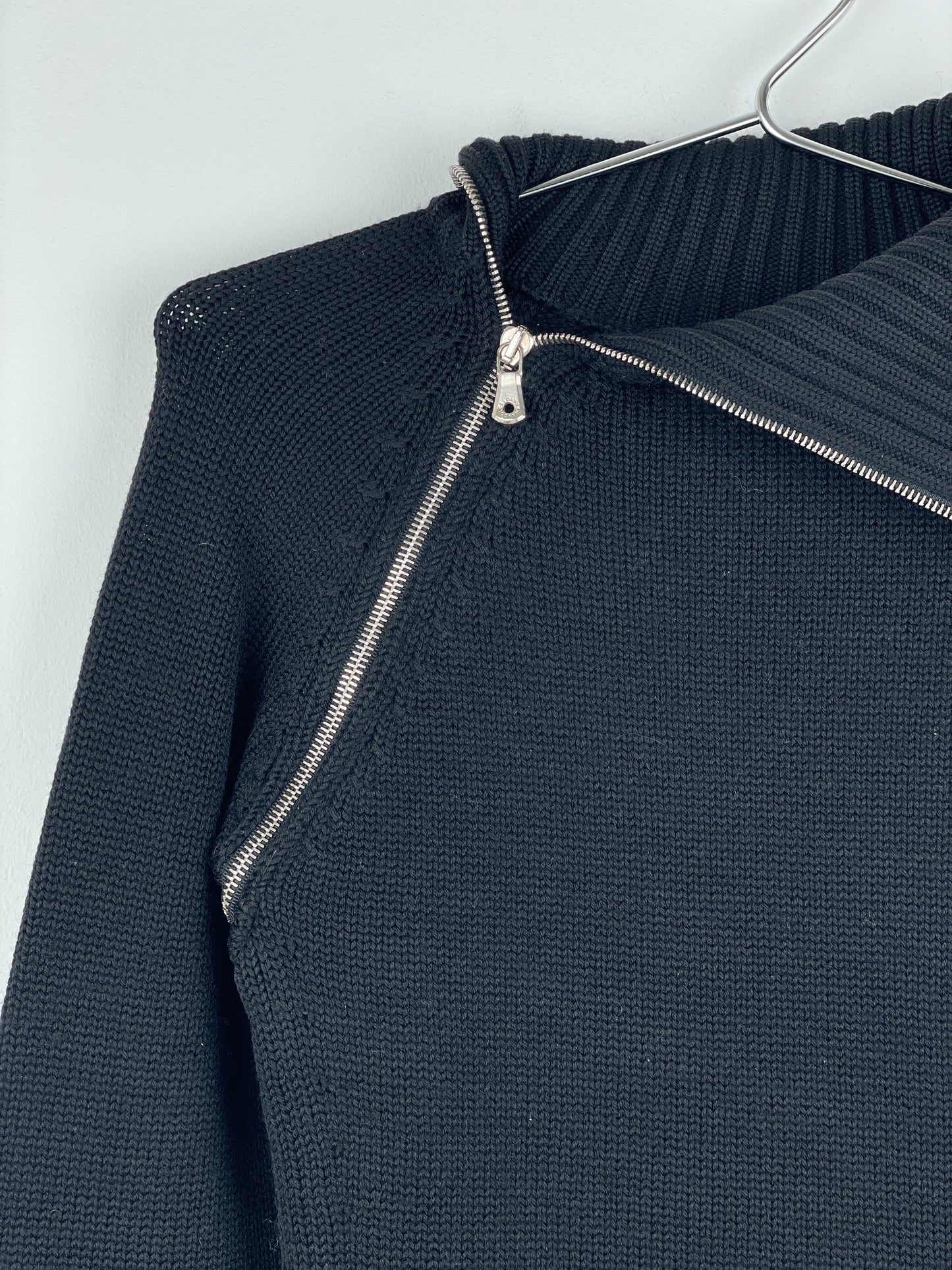 Dolce & Gabbana AW03 Spiral Zip Knit Turtleneck Sweater