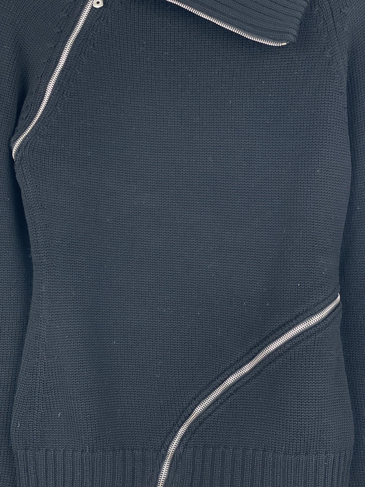 Dolce & Gabbana AW03 Spiral Zip Knit Turtleneck Sweater