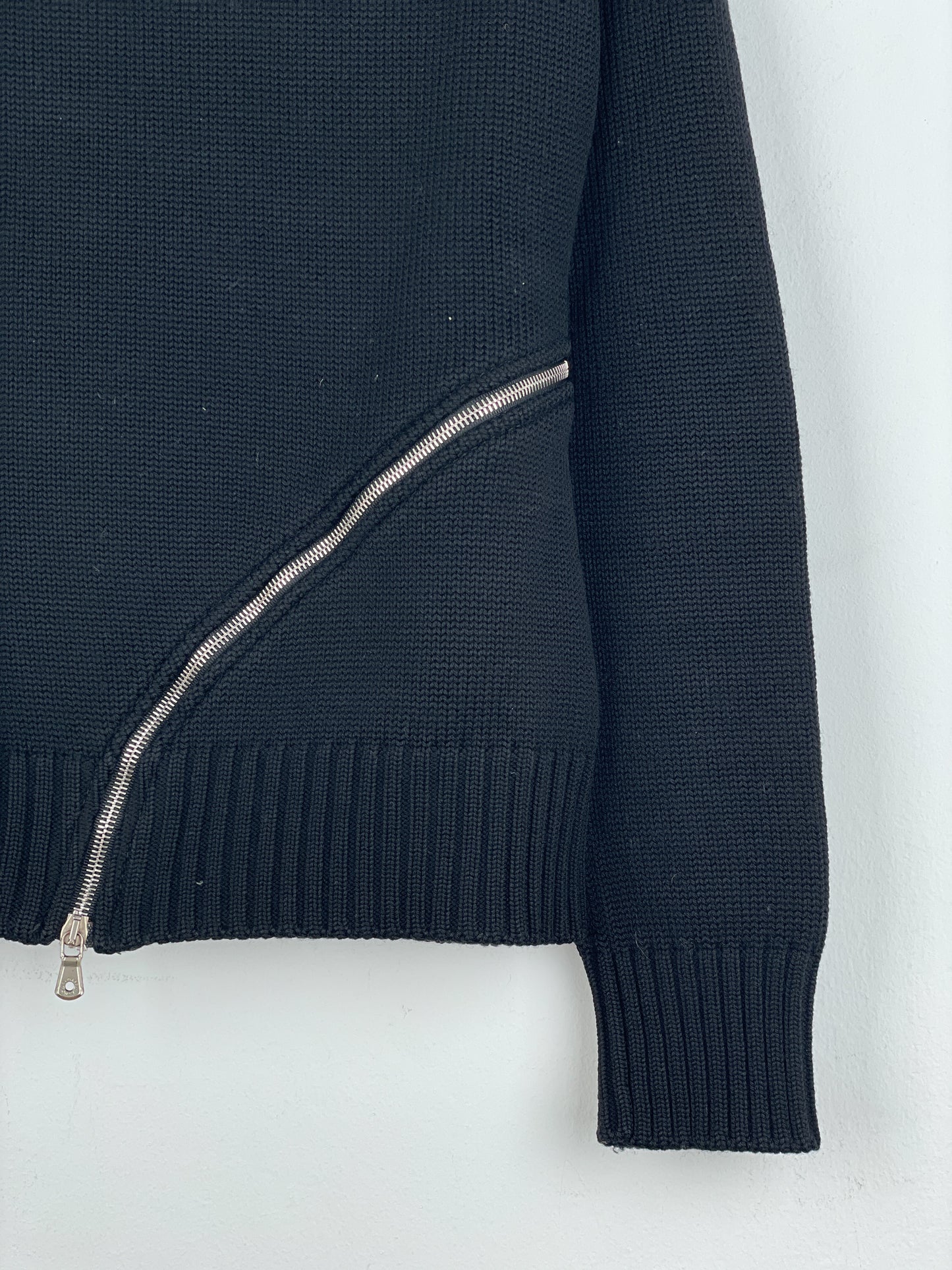 Dolce & Gabbana AW03 Spiral Zip Knit Turtleneck Sweater