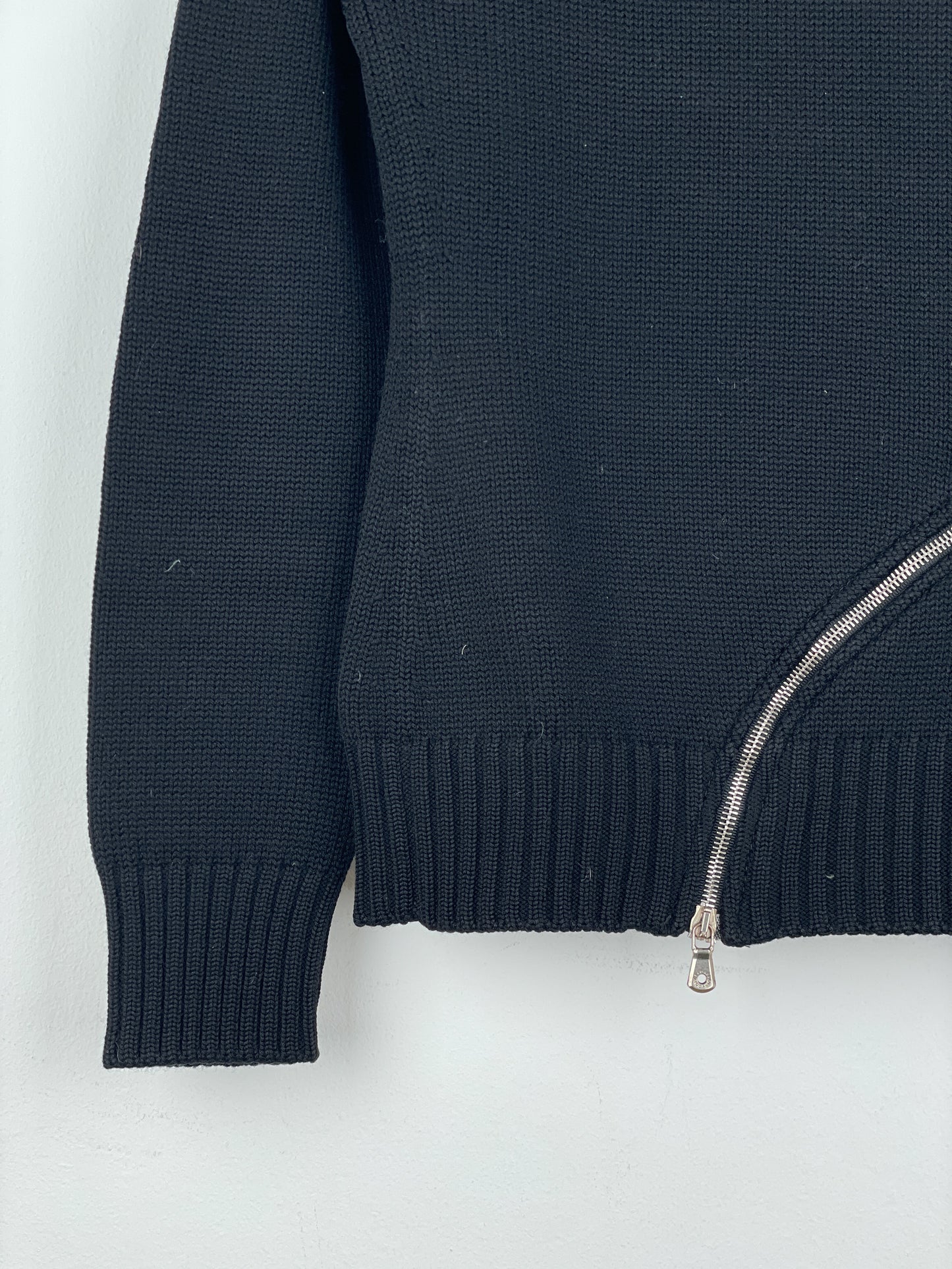 Dolce & Gabbana AW03 Spiral Zip Knit Turtleneck Sweater