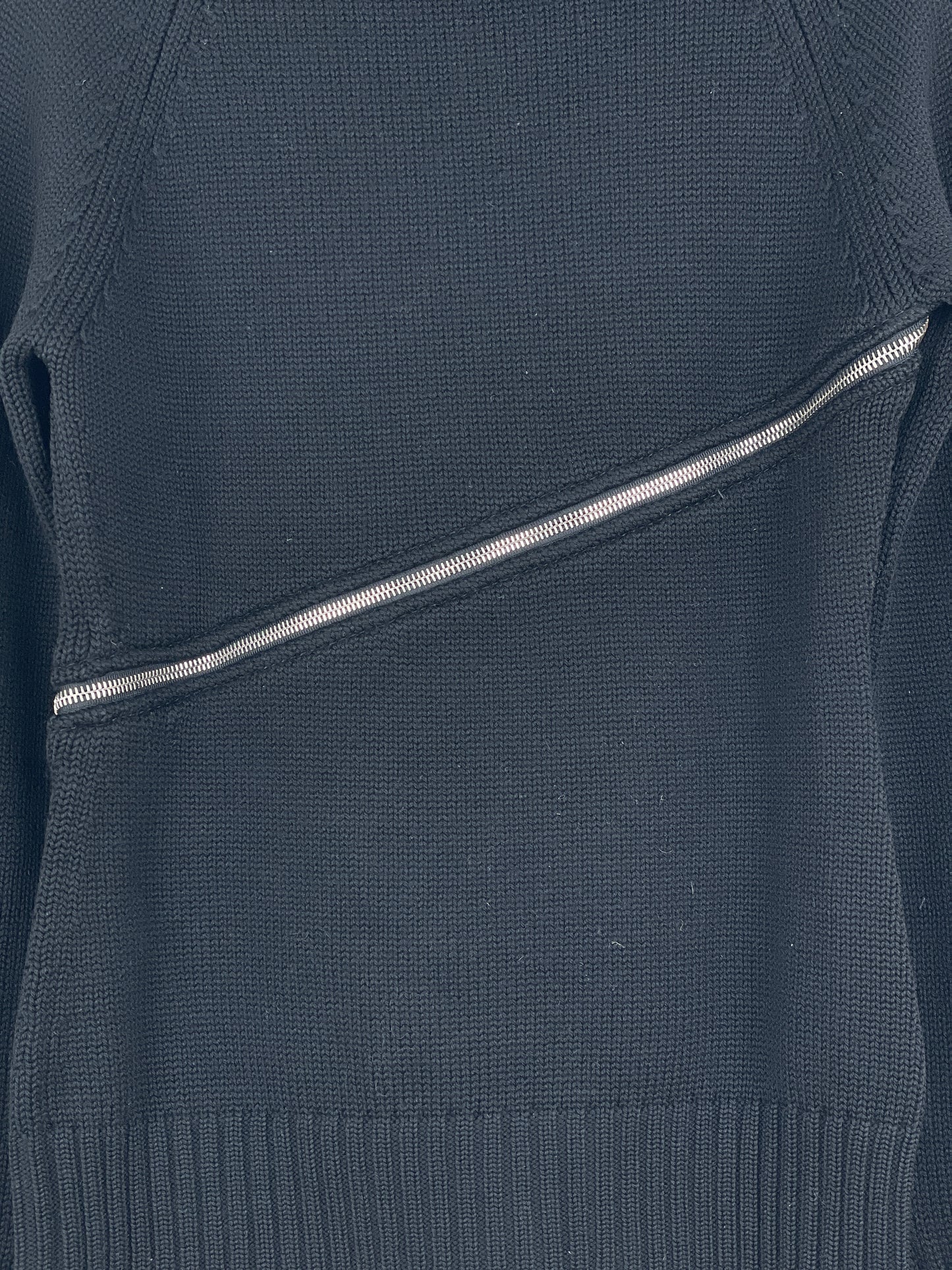 Dolce & Gabbana AW03 Spiral Zip Knit Turtleneck Sweater