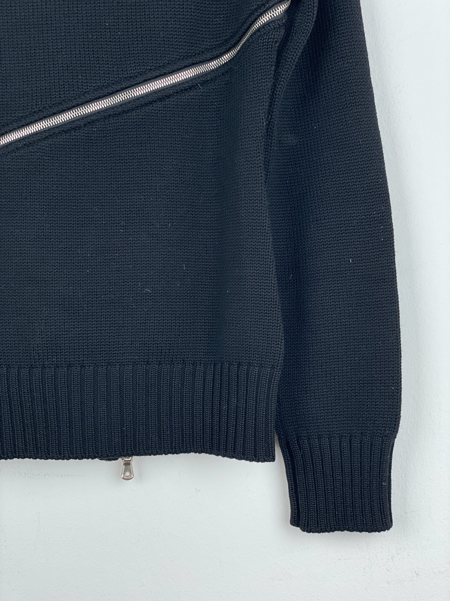 Dolce & Gabbana AW03 Spiral Zip Knit Turtleneck Sweater