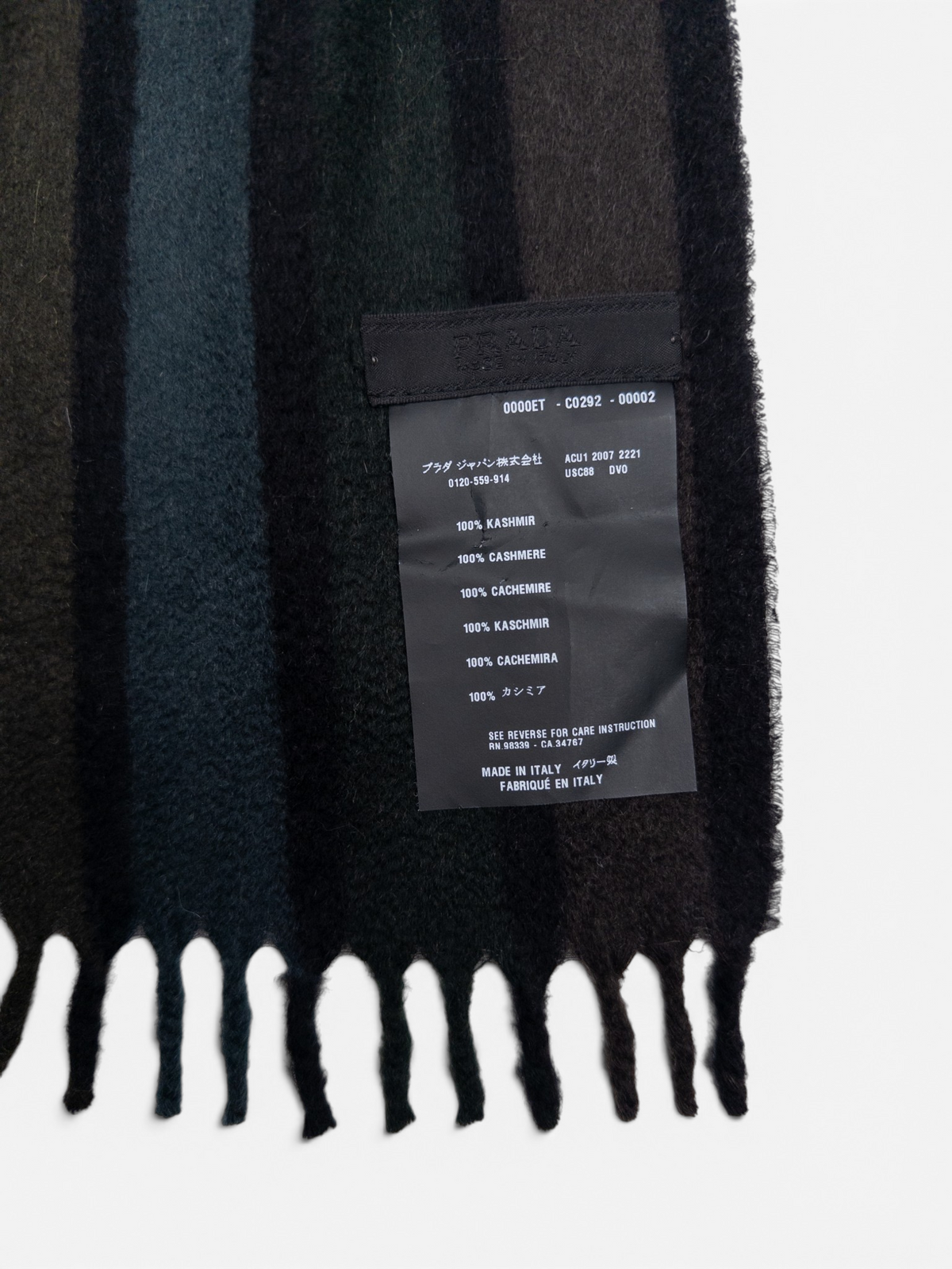 Prada AW07 Fuzzy Striped Scarf – photo 6