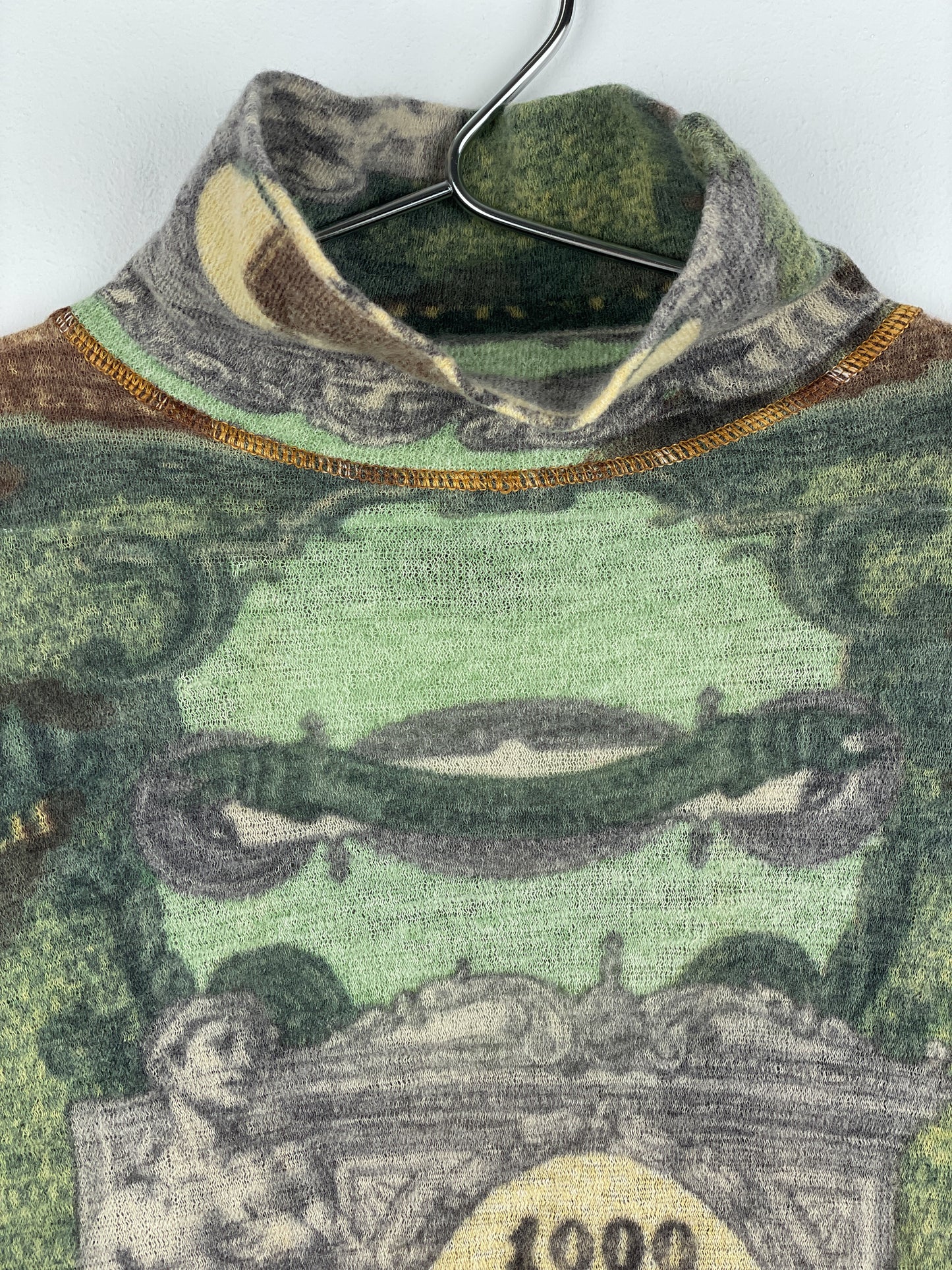 Jean Paul Gaultier SS94 'Les Tatouages' Banknote Turtleneck Sweater