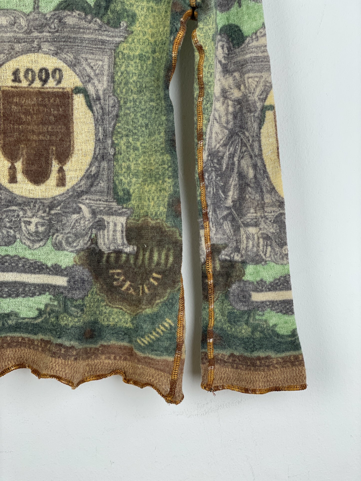 Jean Paul Gaultier SS94 'Les Tatouages' Banknote Turtleneck Sweater