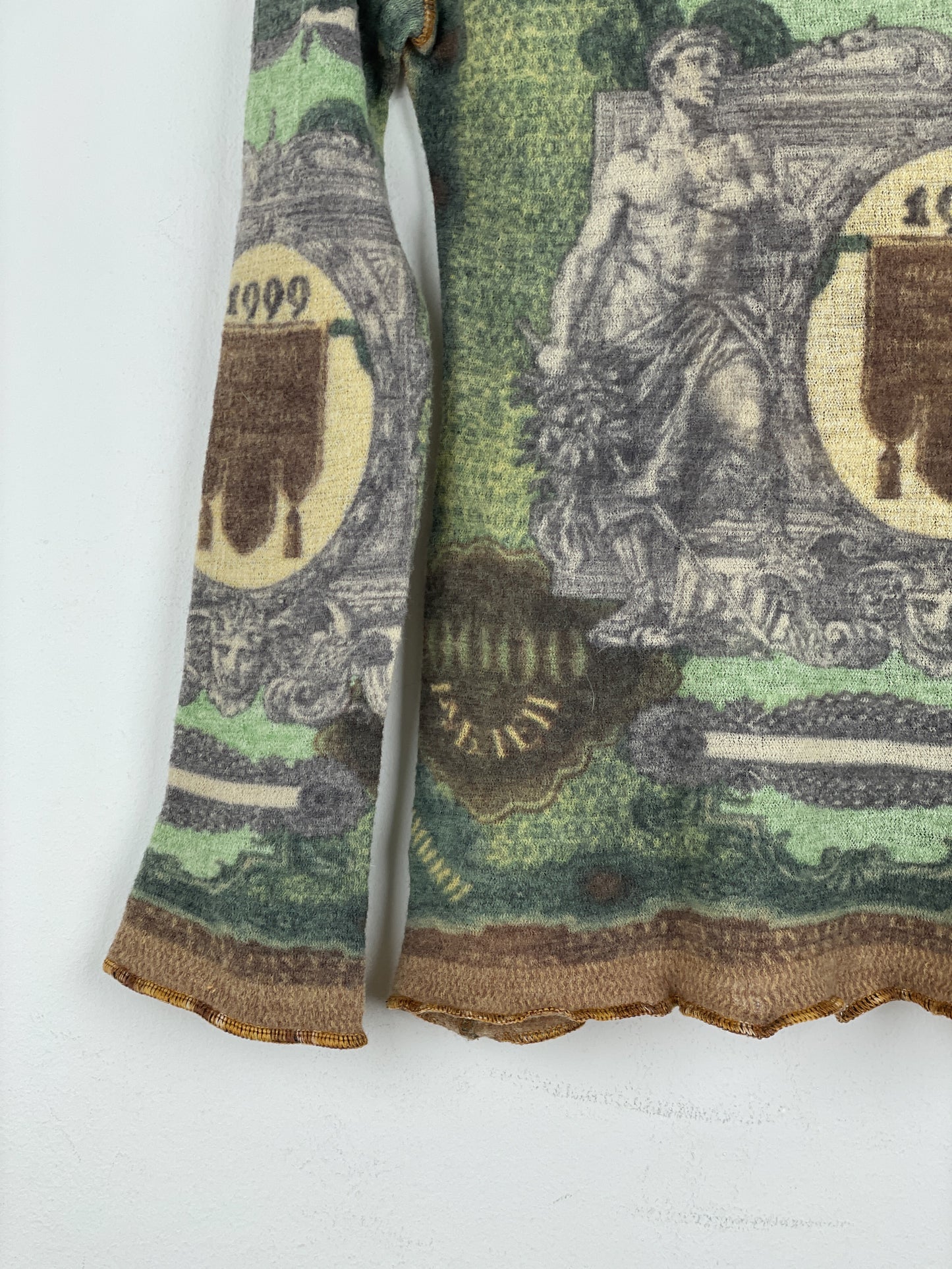 Jean Paul Gaultier SS94 'Les Tatouages' Banknote Turtleneck Sweater