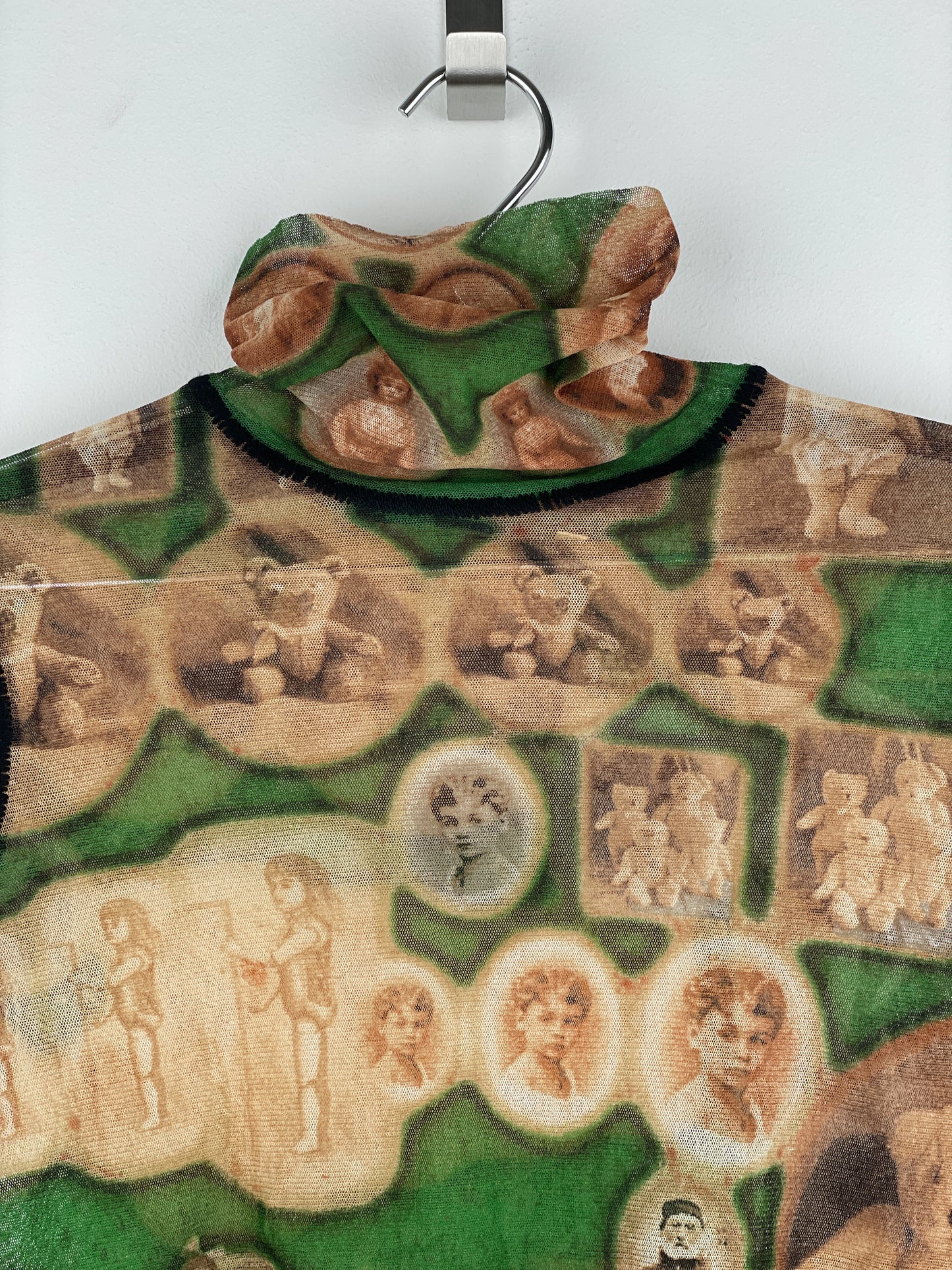 Jean Paul Gaultier 1990s Doll/Teddy Museum Turtleneck Mesh Longsleeve