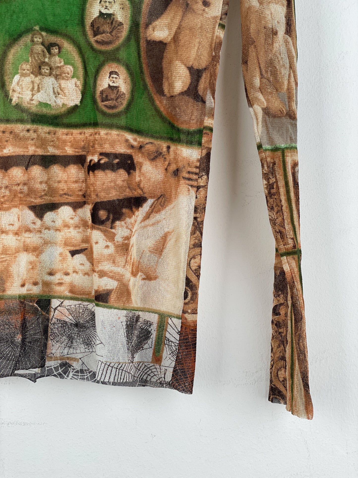 Jean Paul Gaultier 1990s Doll/Teddy Museum Turtleneck Mesh Longsleeve