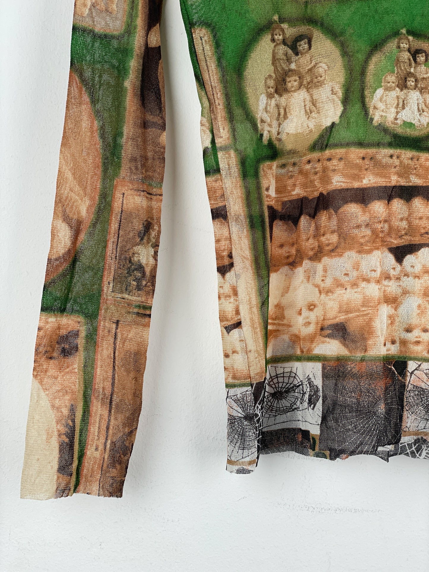 Jean Paul Gaultier 1990s Doll/Teddy Museum Turtleneck Mesh Longsleeve