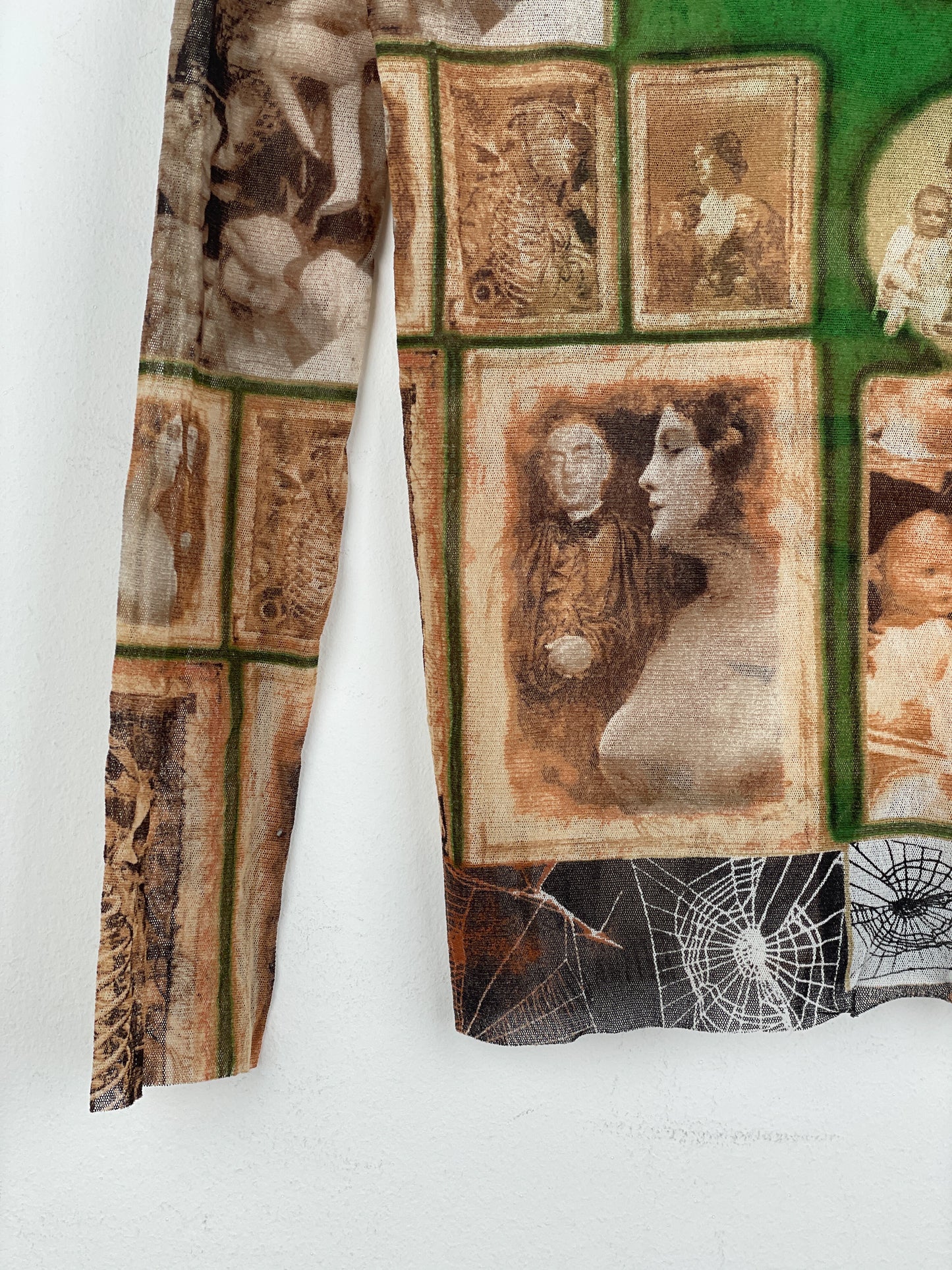Jean Paul Gaultier 1990s Doll/Teddy Museum Turtleneck Mesh Longsleeve