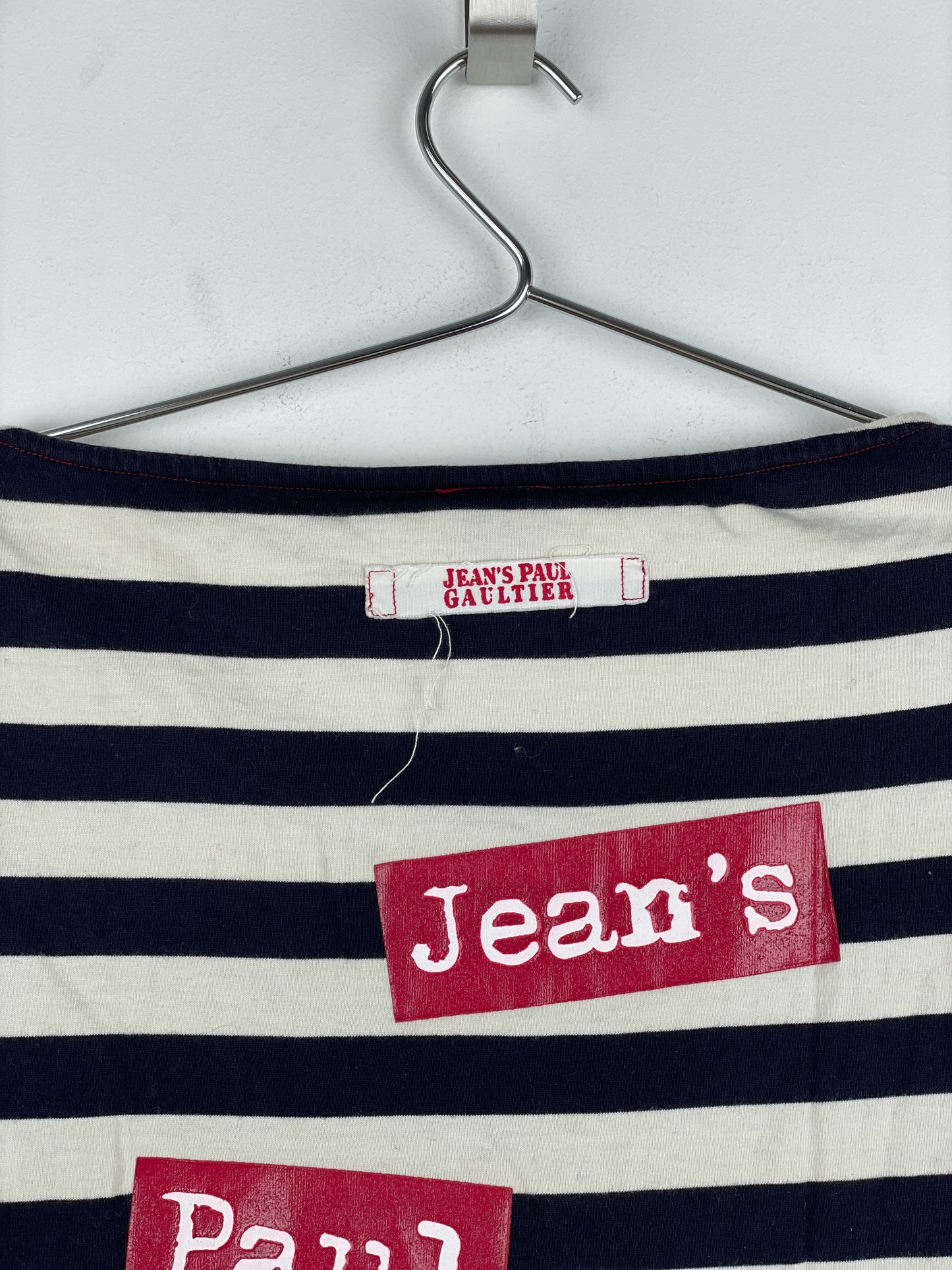 Jean Paul Gaultier 1990s Sailor-Striped Anchor Cutout T-Shirt