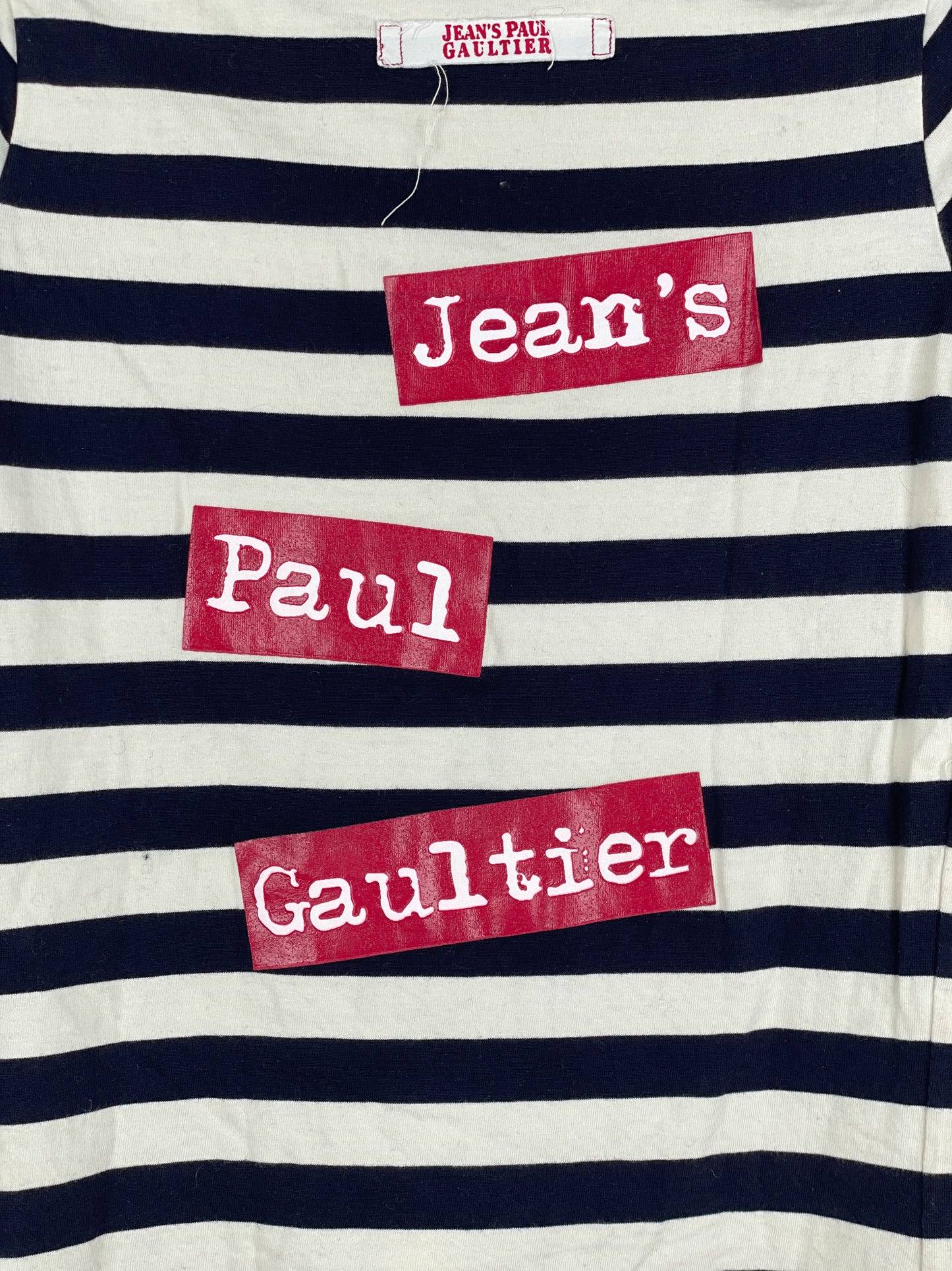 Jean Paul Gaultier 1990s Sailor-Striped Anchor Cutout T-Shirt