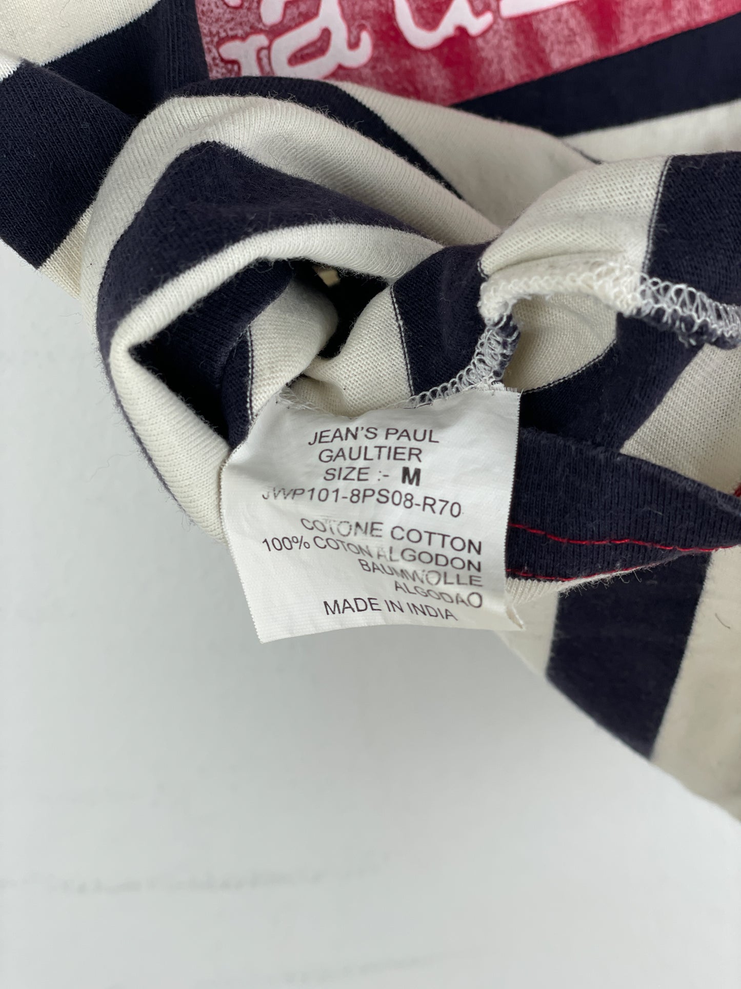 Jean Paul Gaultier 1990s Sailor-Striped Anchor Cutout T-Shirt