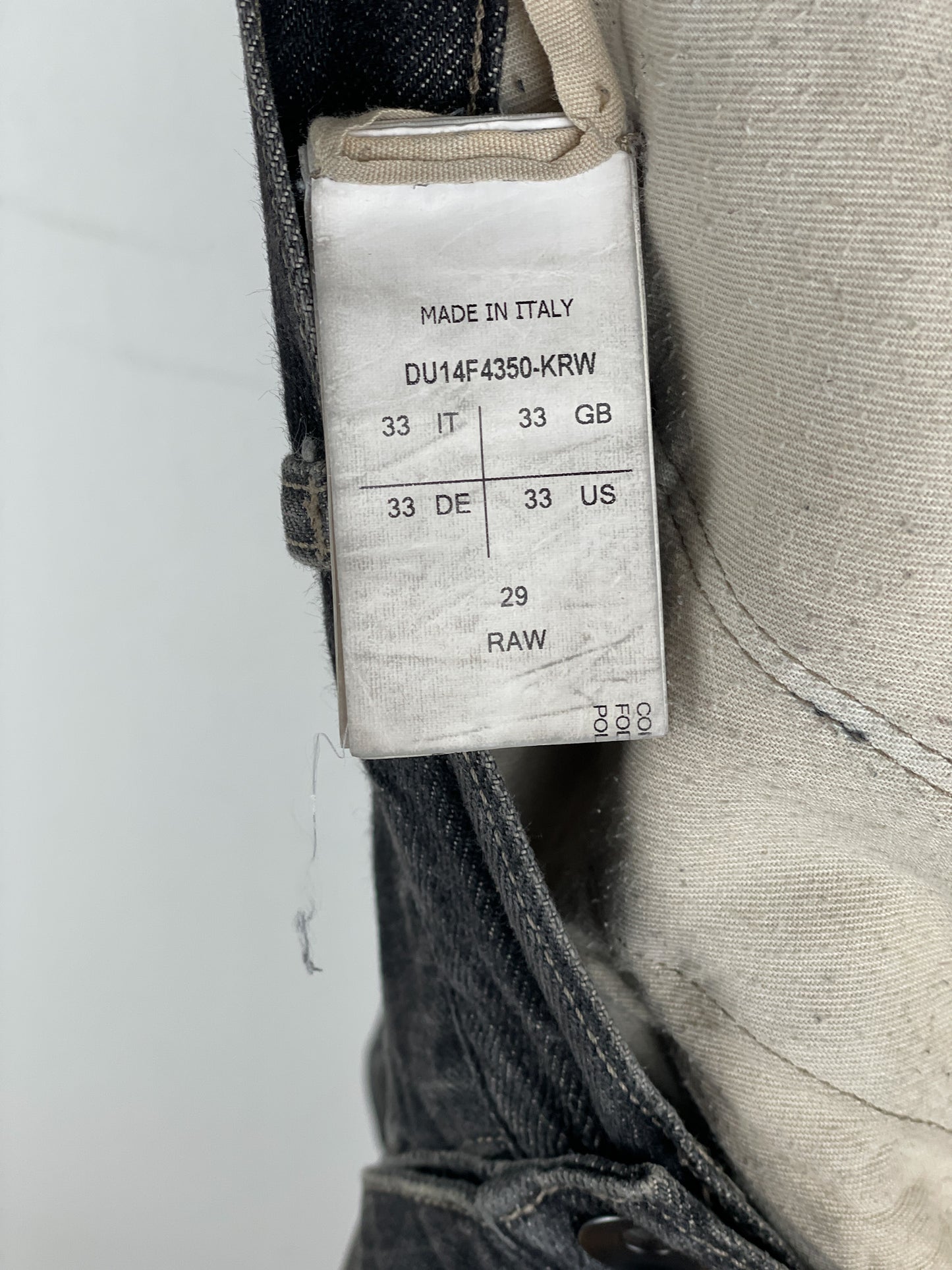 Rick Owens DKRSHDW AW14 'Moody' Detroit Cut Denim Jeans