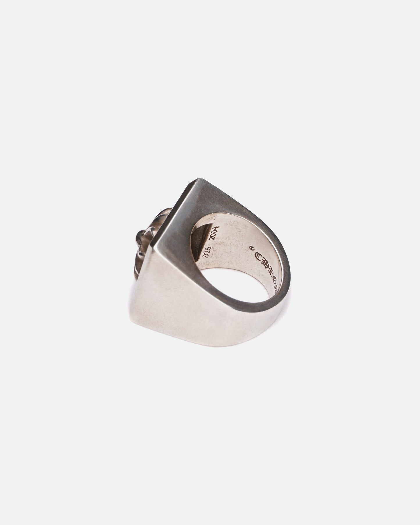 Chrome Hearts Large Pyramide Plus Cutout Ring
