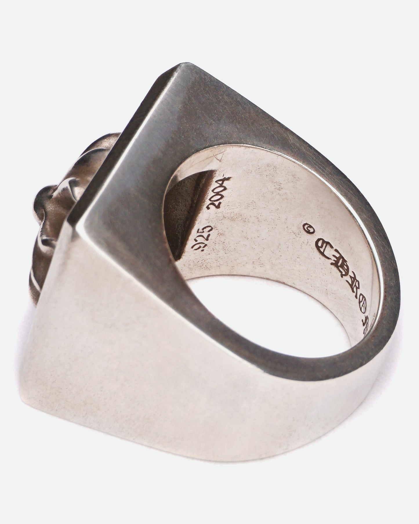 Chrome Hearts Large Pyramide Plus Cutout Ring