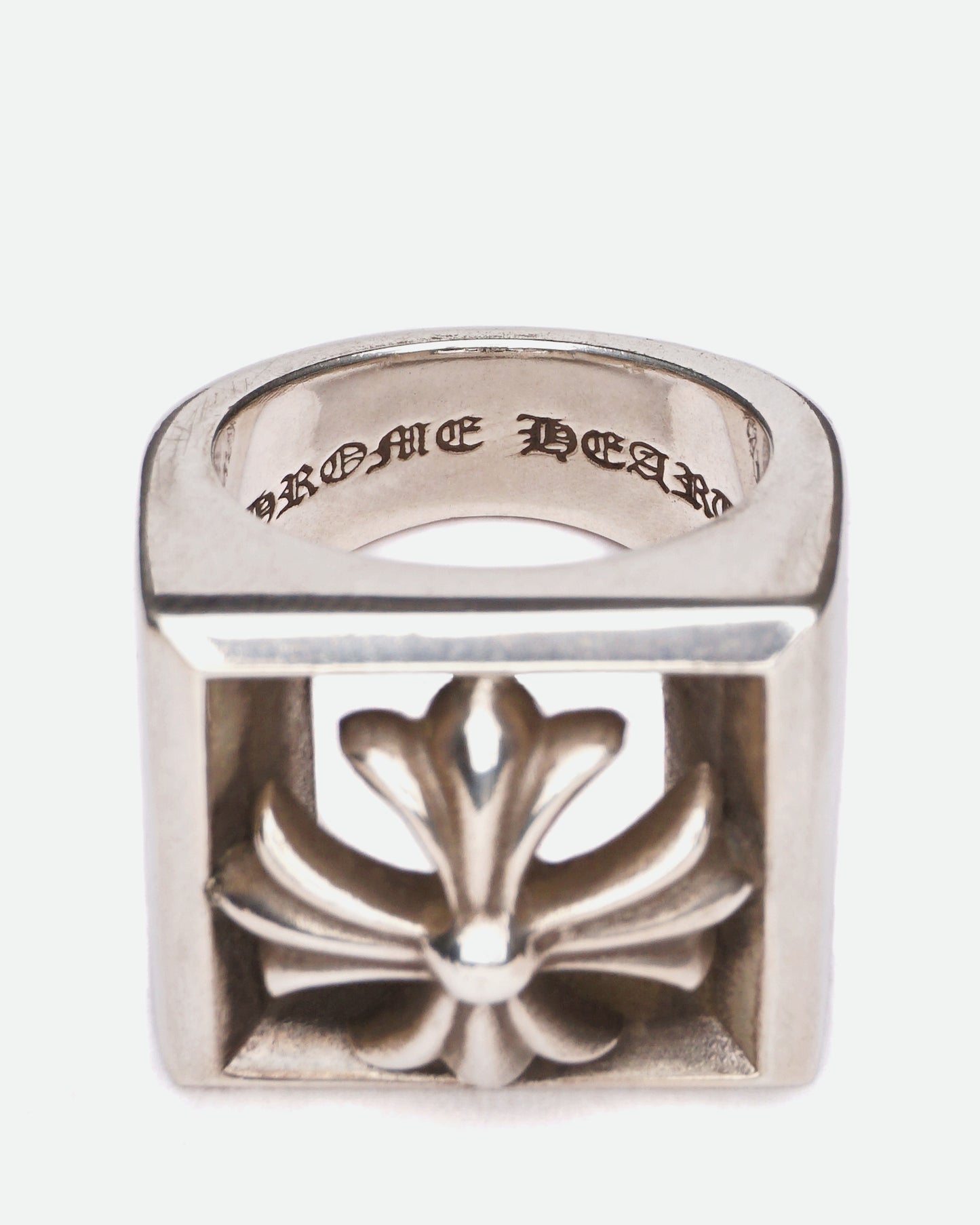 Chrome Hearts Large Pyramide Plus Cutout Ring