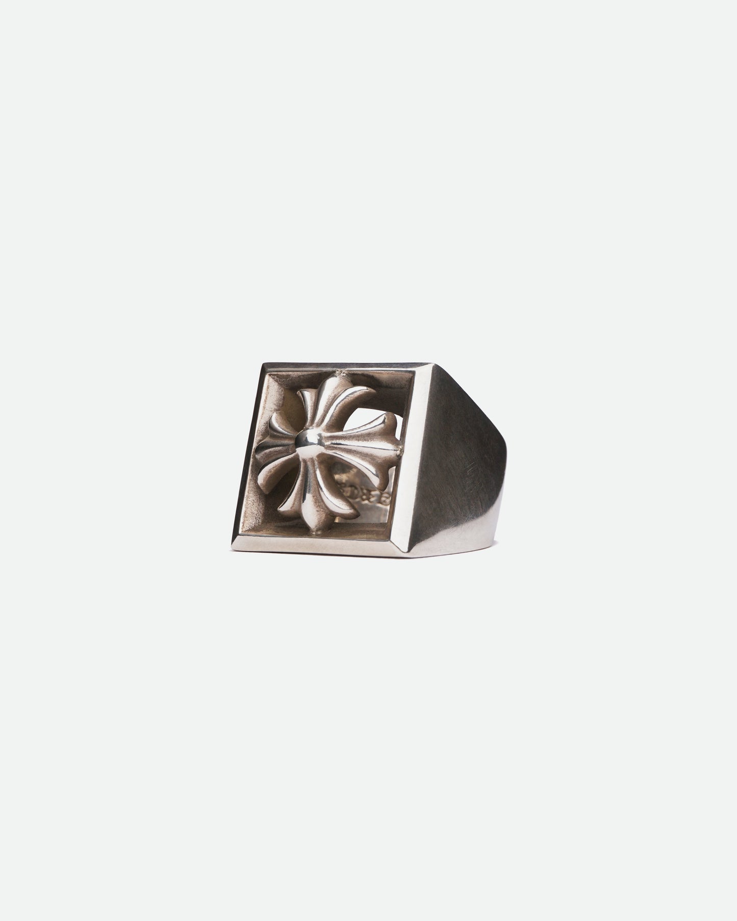 Chrome Hearts Large Pyramide Plus Cutout Ring