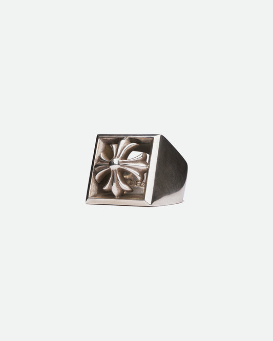 Chrome Hearts Large Pyramide Plus Cutout Ring
