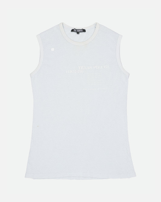 Raf Simons SS05 Texas Pieces Jersey Tank-Top blue M