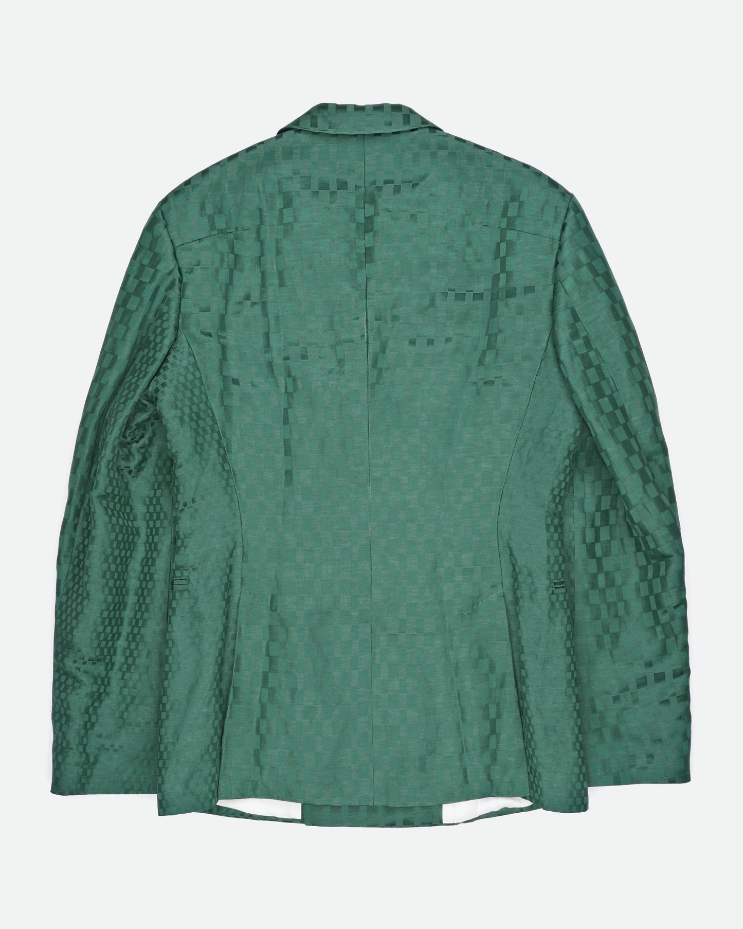 Haider Ackermann Double-Breasted Checked Blazer green