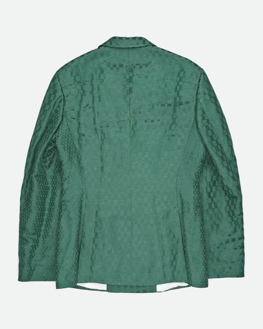 Haider Ackermann Double-Breasted Checked Blazer green