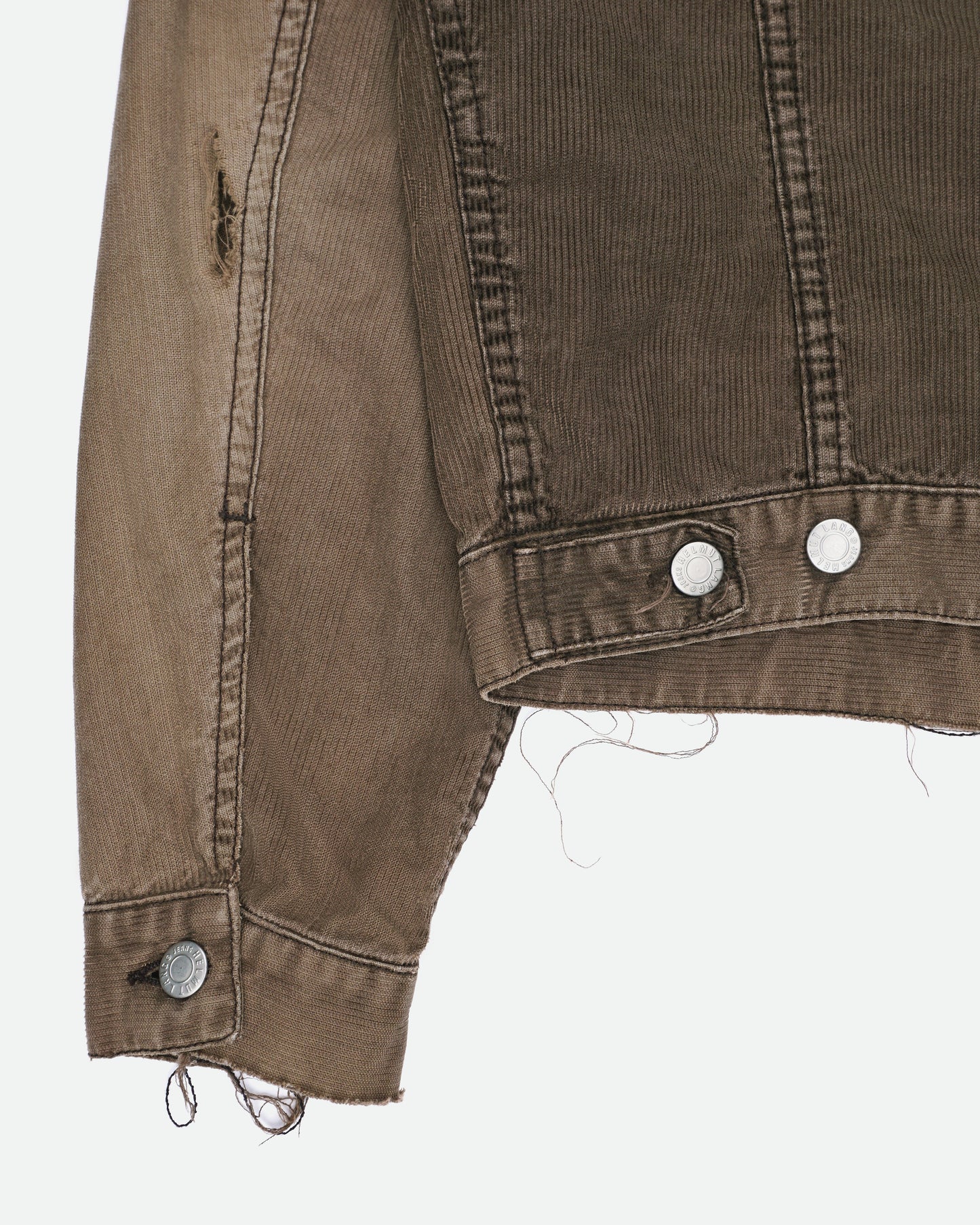 Helmut Lang Jeans SS99 Distressed Corduroy Trucker-Jacket