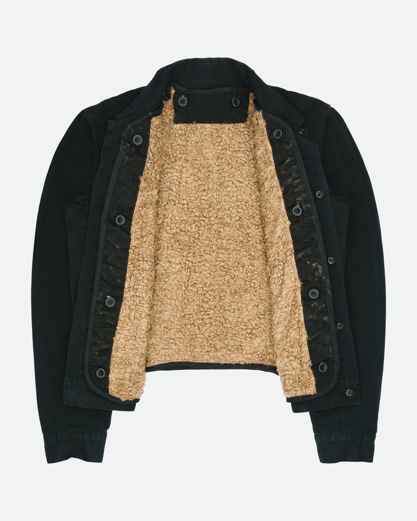 Rick Owens SLAB Sherpa-Lined Denim Jacket