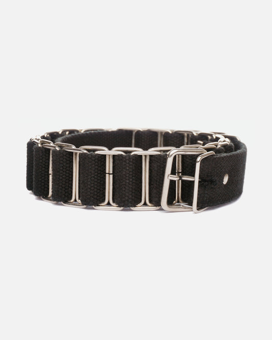 Helmut Lang AW98 Chain Canvas Belt black