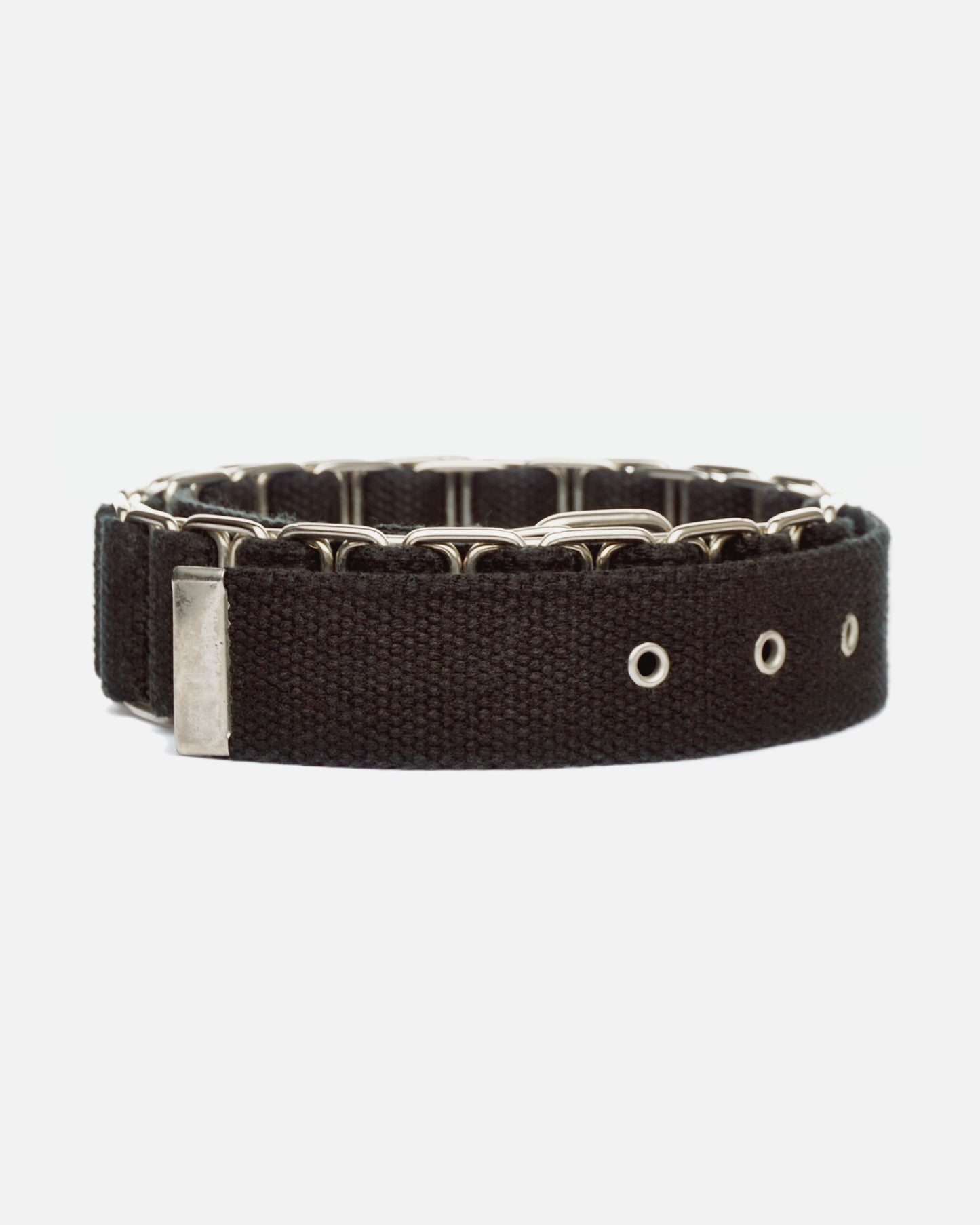 Helmut Lang AW98 Chain Canvas Belt black