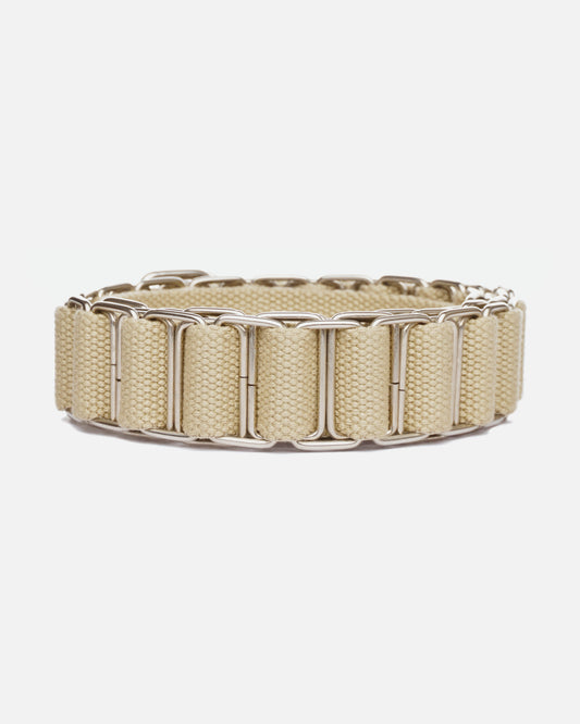 Helmut Lang AW98 Chain Canvas Belt beige