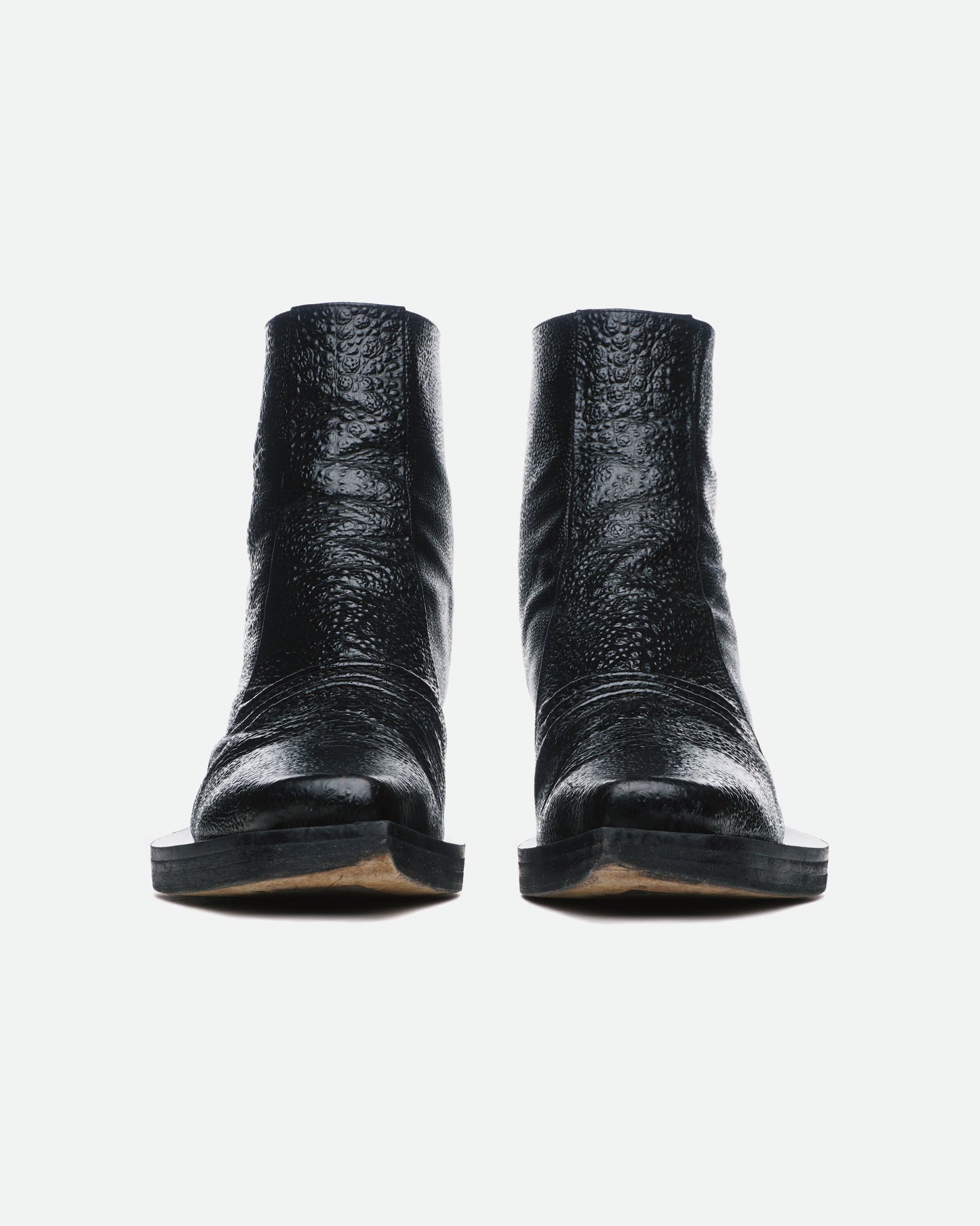 1070 ALYX 9SM Leather Toad Print Leone Boots