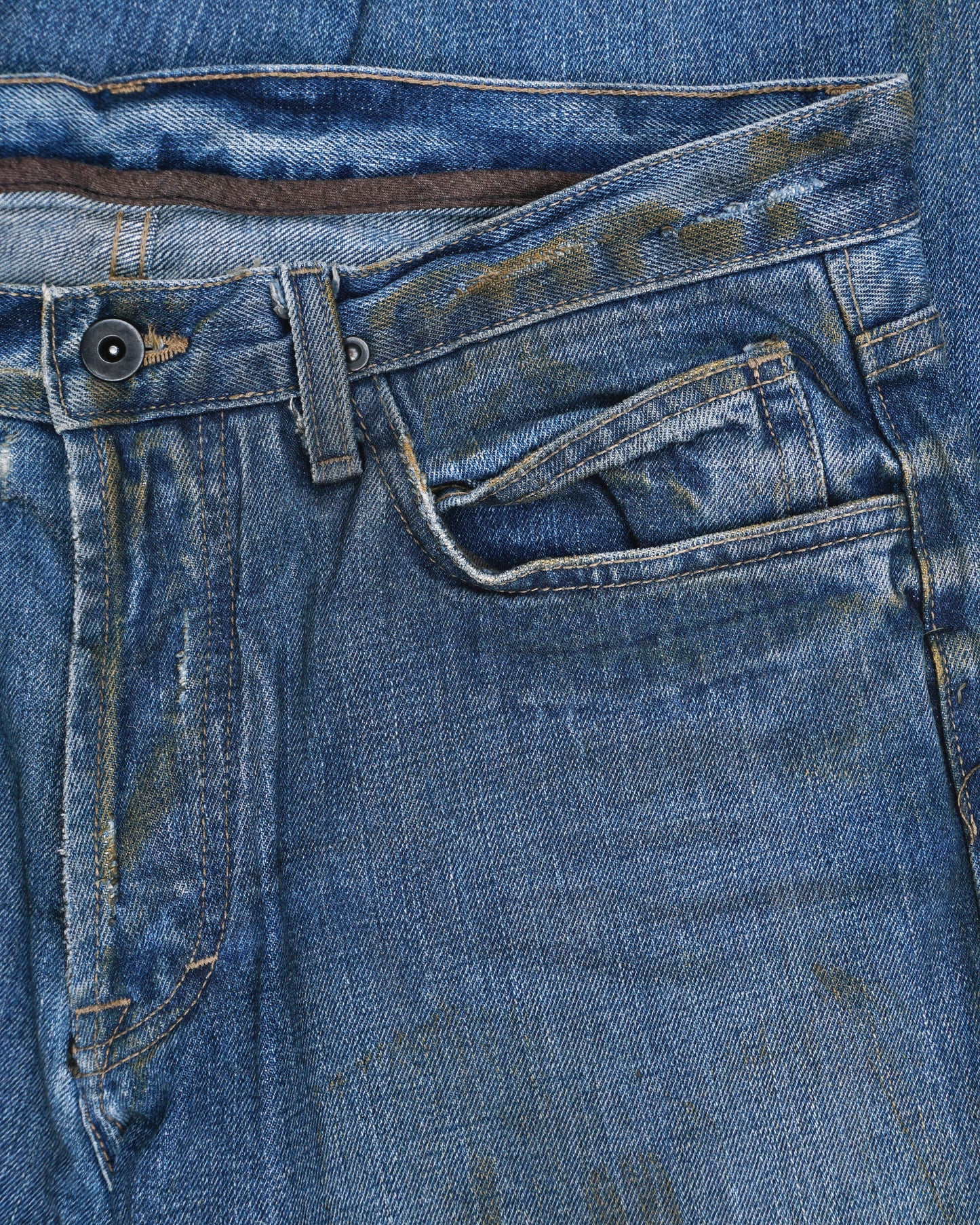 Rick Owens SLAB 2001 Oil-Wax Denim Jeans