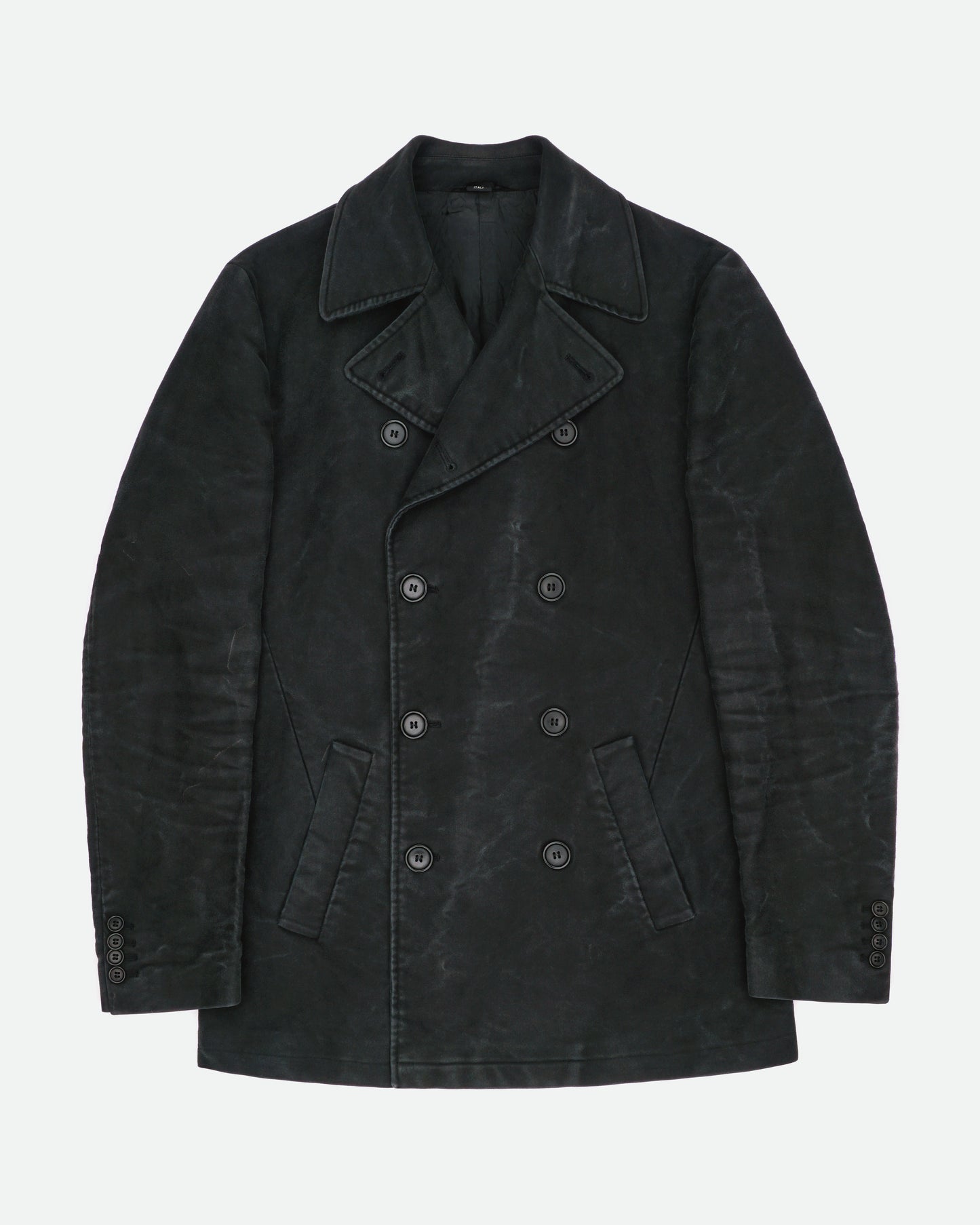 Helmut Lang 1990s Faded Peacoat