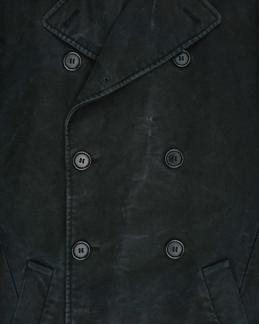 Helmut Lang 1990s Faded Moleskin Peacoat