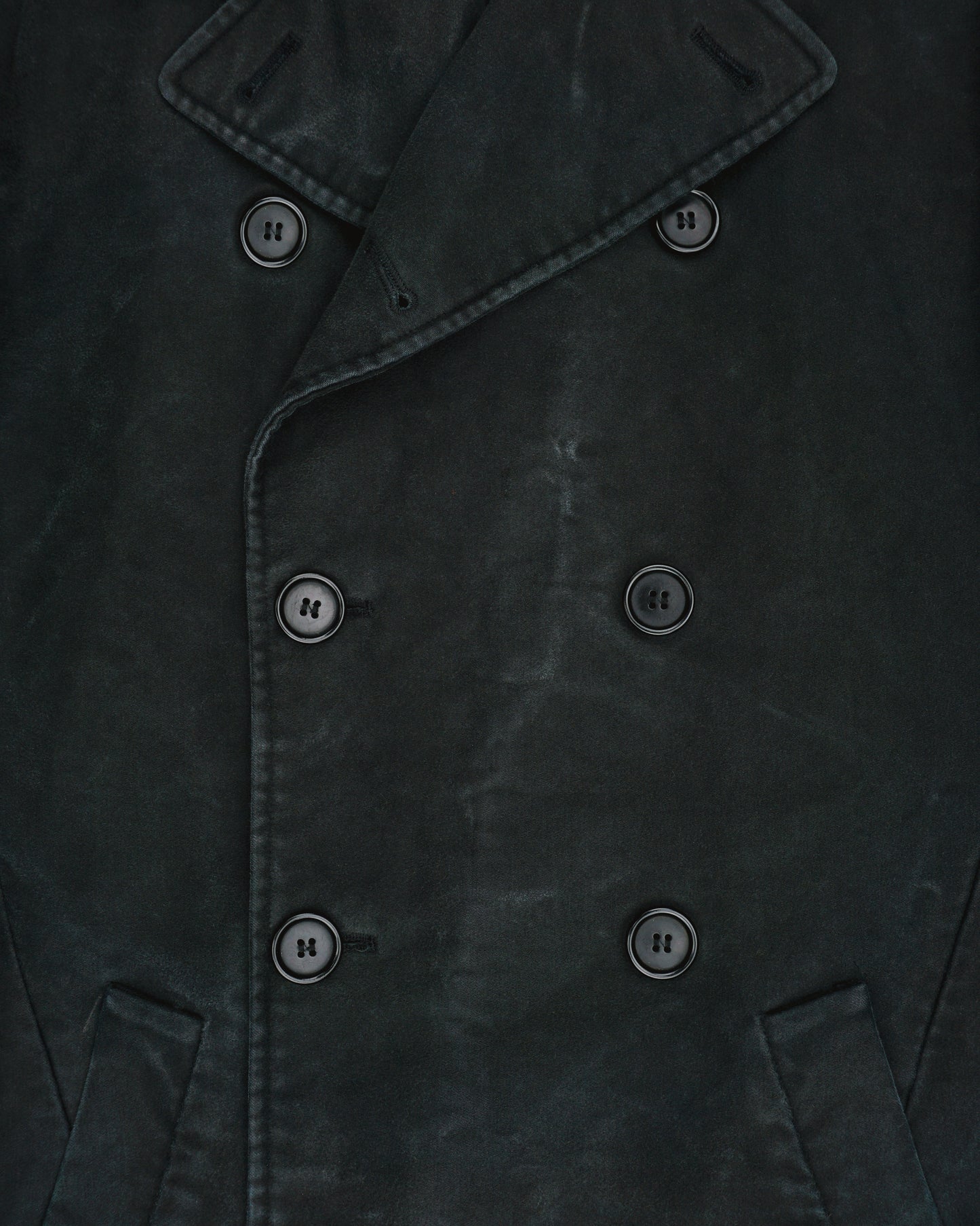 Helmut Lang 1990s Faded Peacoat