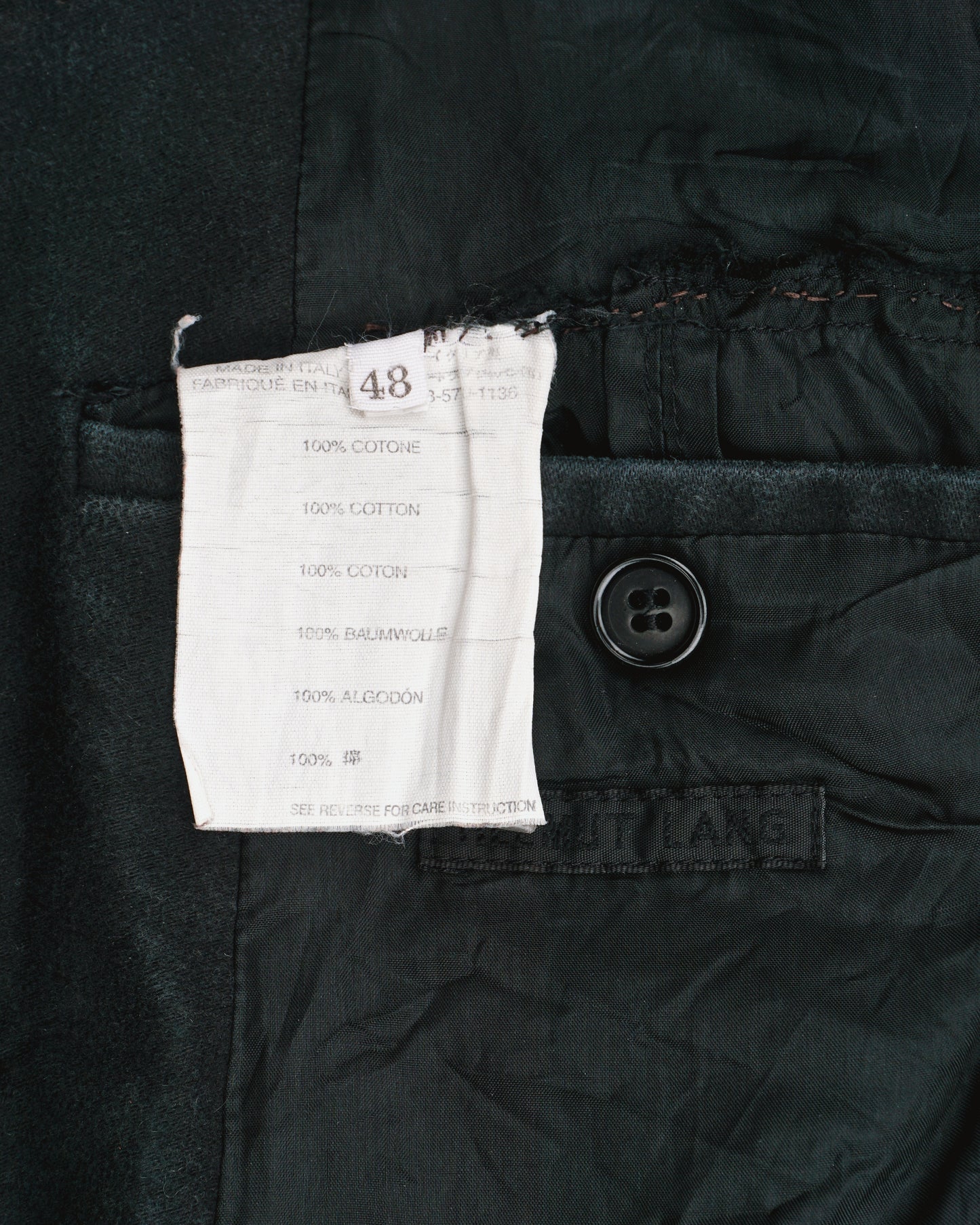 Helmut Lang 1990s Faded Peacoat