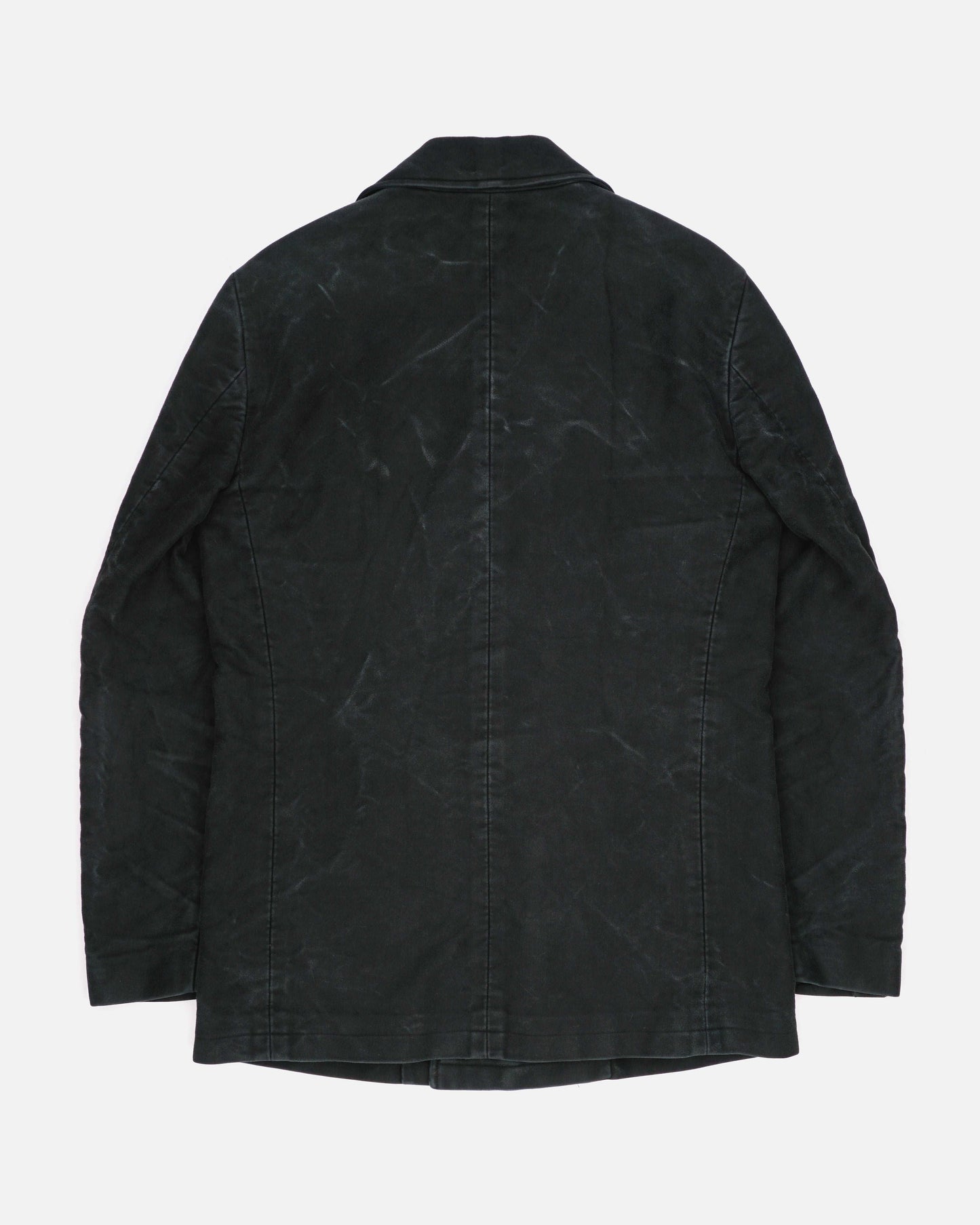 Helmut Lang 1990s Faded Moleskin Peacoat
