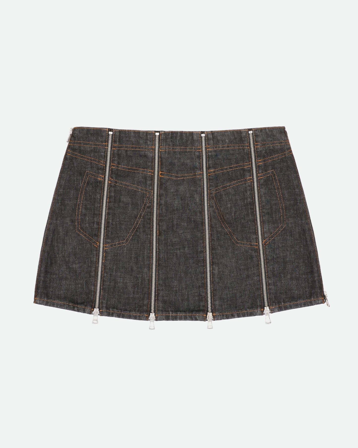 Dolce & Gabbana SS04 Multi-Zipper Denim Skirt
