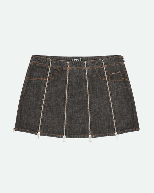 Dolce & Gabbana SS04 Multi-Zipper Denim Skirt