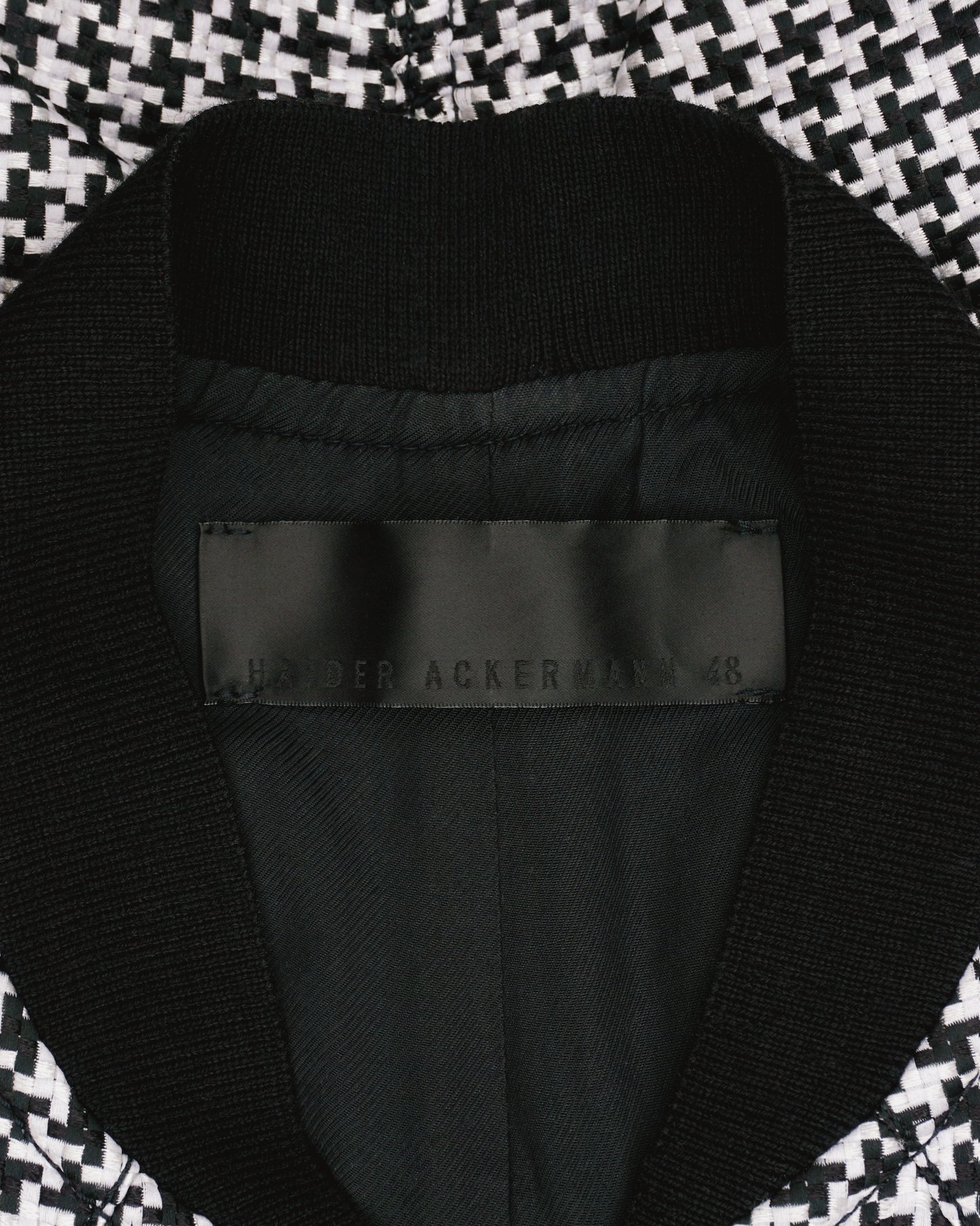 Haider Ackermann SS19 Houndstooth `Daytona´ Bomber Jacket