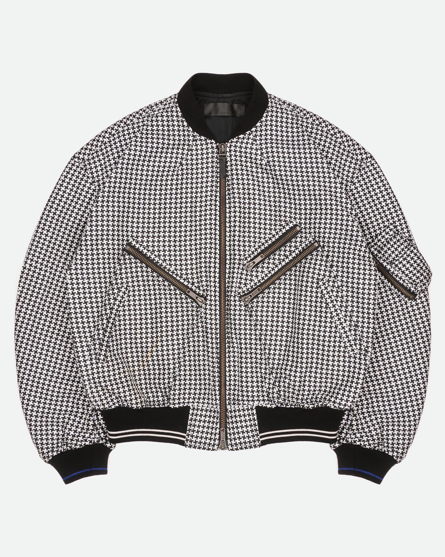 Haider Ackermann SS19 Houndstooth `Daytona´ Bomber Jacket